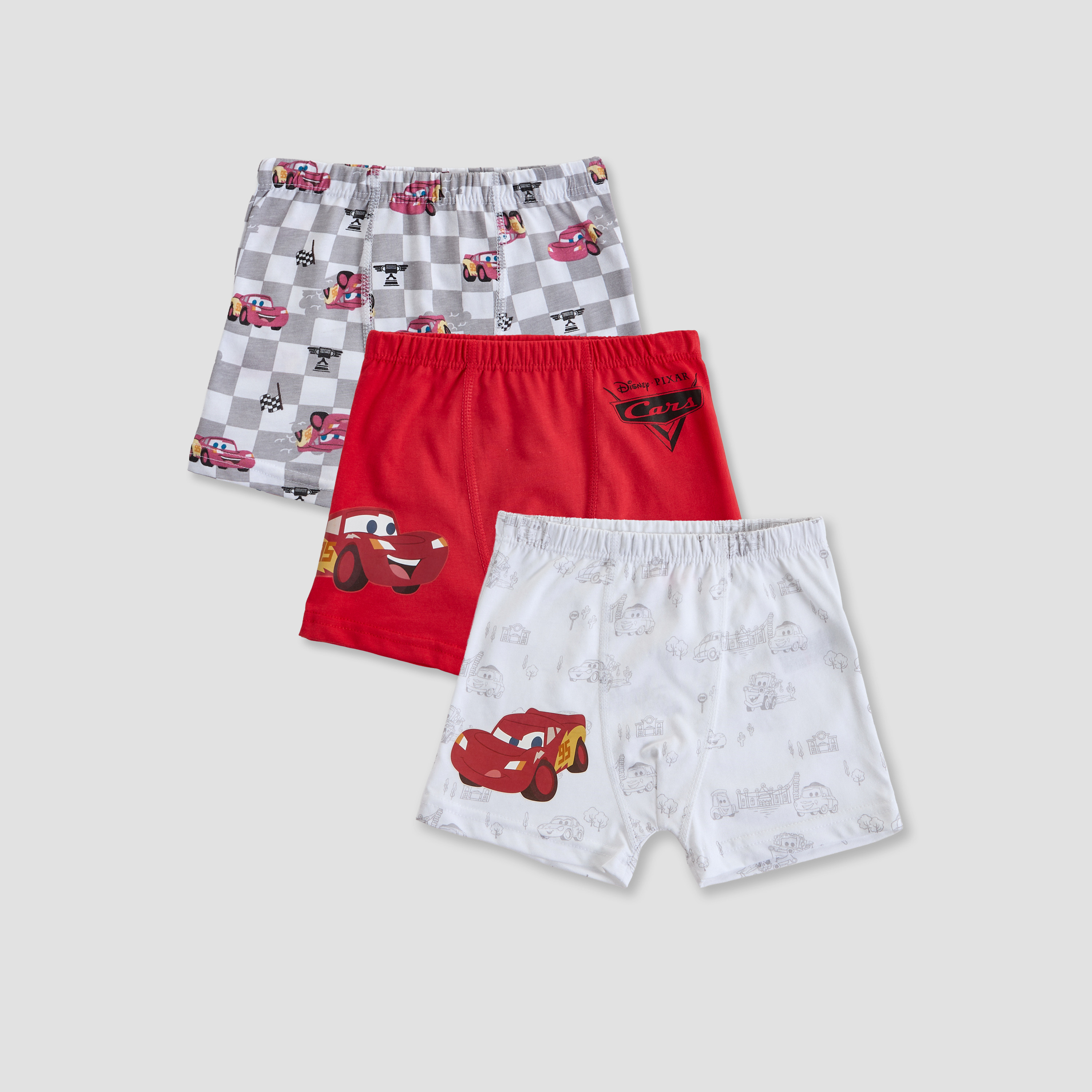 Pack of 3 Disney Cotton Boxers with Cars Print-baby-boys-clothing-innerwear-image-1