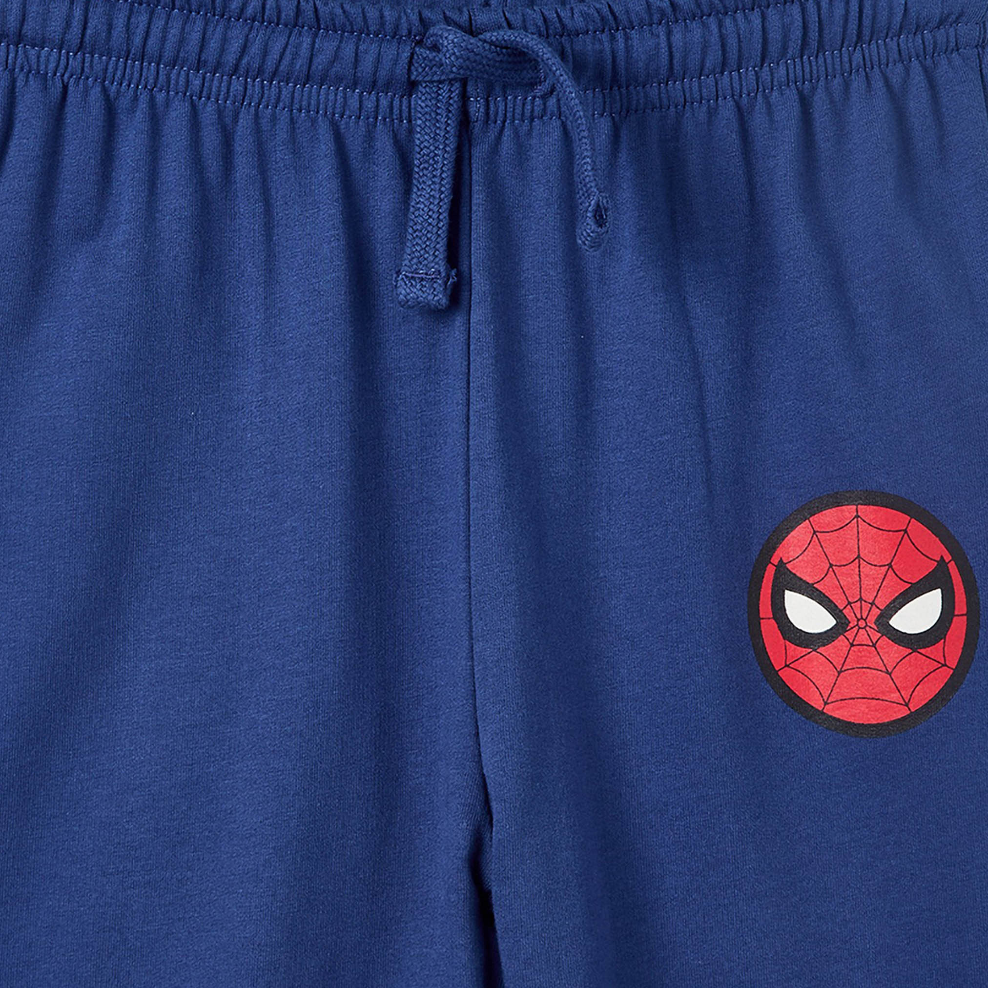 Cotton Crew Neck Long Sleeves Pyjama Set with Spider-Man Print-boys-clothing-nightwear-image-6