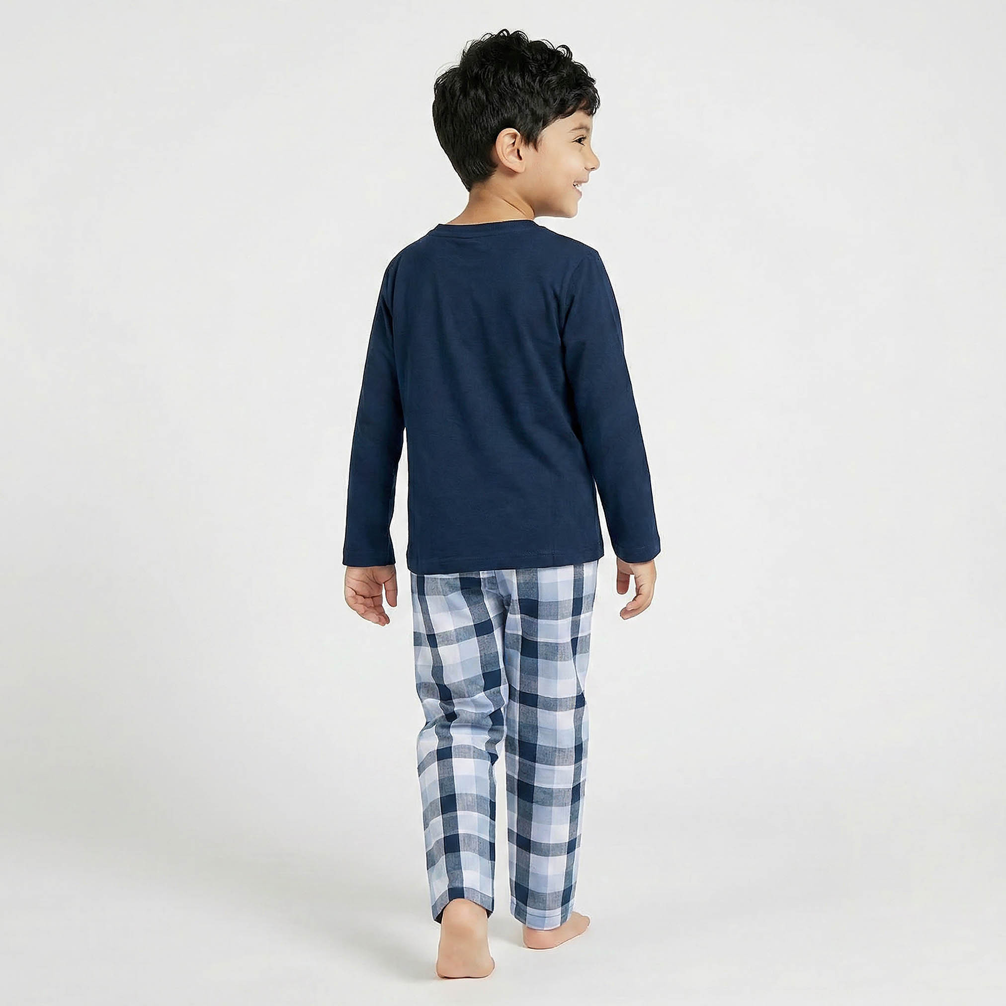 Cotton Crew Neck Long Sleeves Pyjama Set with Spider-Man Print-boys-clothing-nightwear-image-3