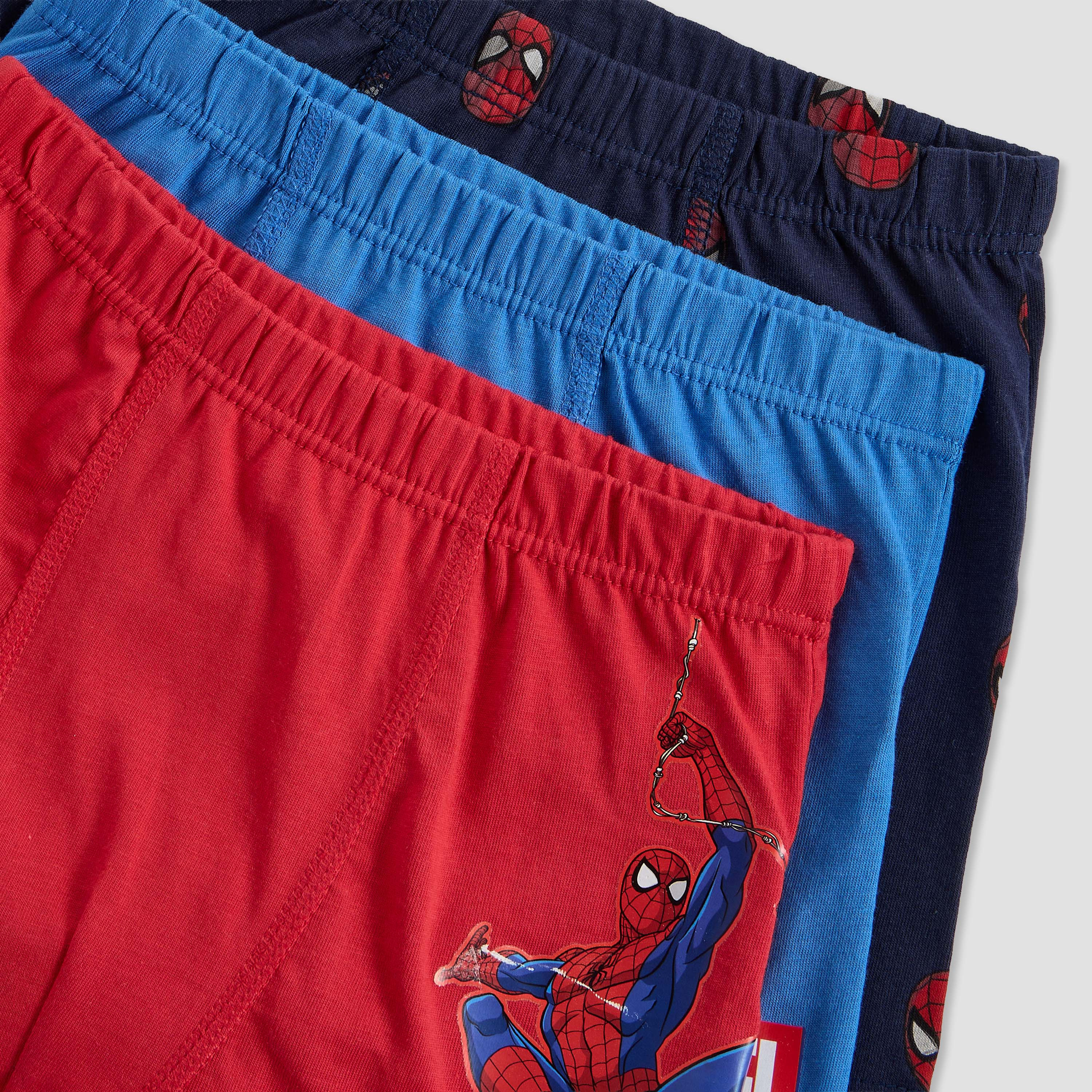 Pack of 3 Cotton Boxers with Spider-Man Print-boys-clothing-innerwear-boxersandbriefs-image-5