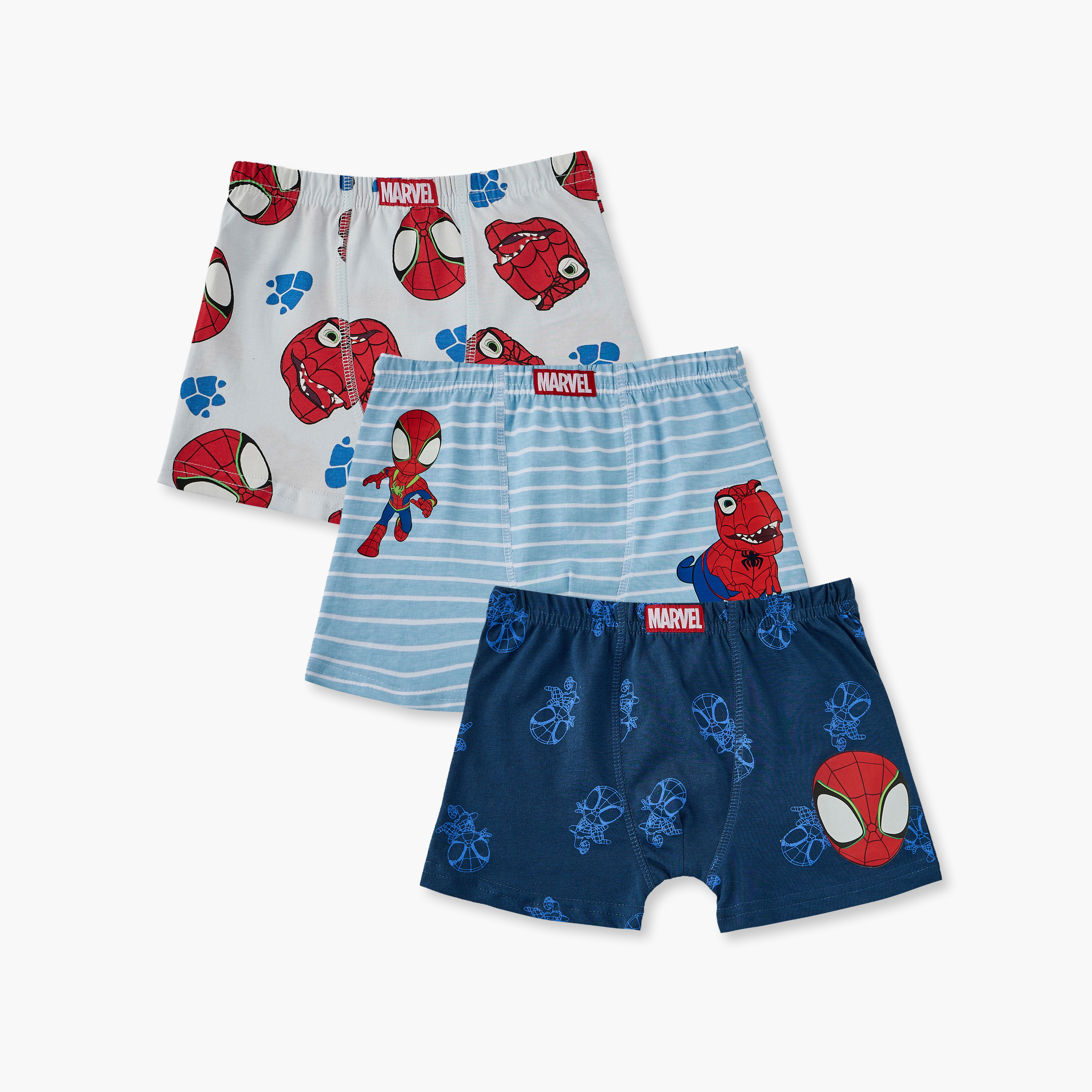 طقم من 3 - بوكسرات قطن بطبعات-baby-boys-clothing-innerwear-image-1