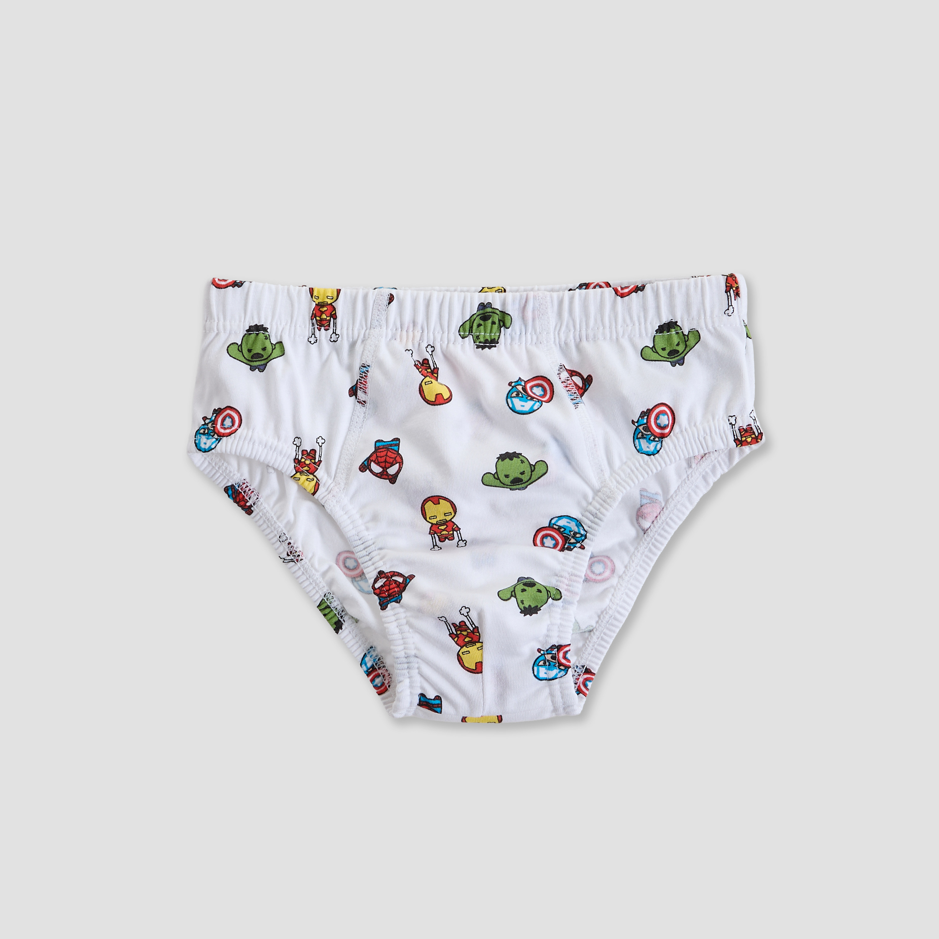 Pack of 3 Cotton Briefs with Avengers Print-boys-clothing-innerwear-boxersandbriefs-image-2