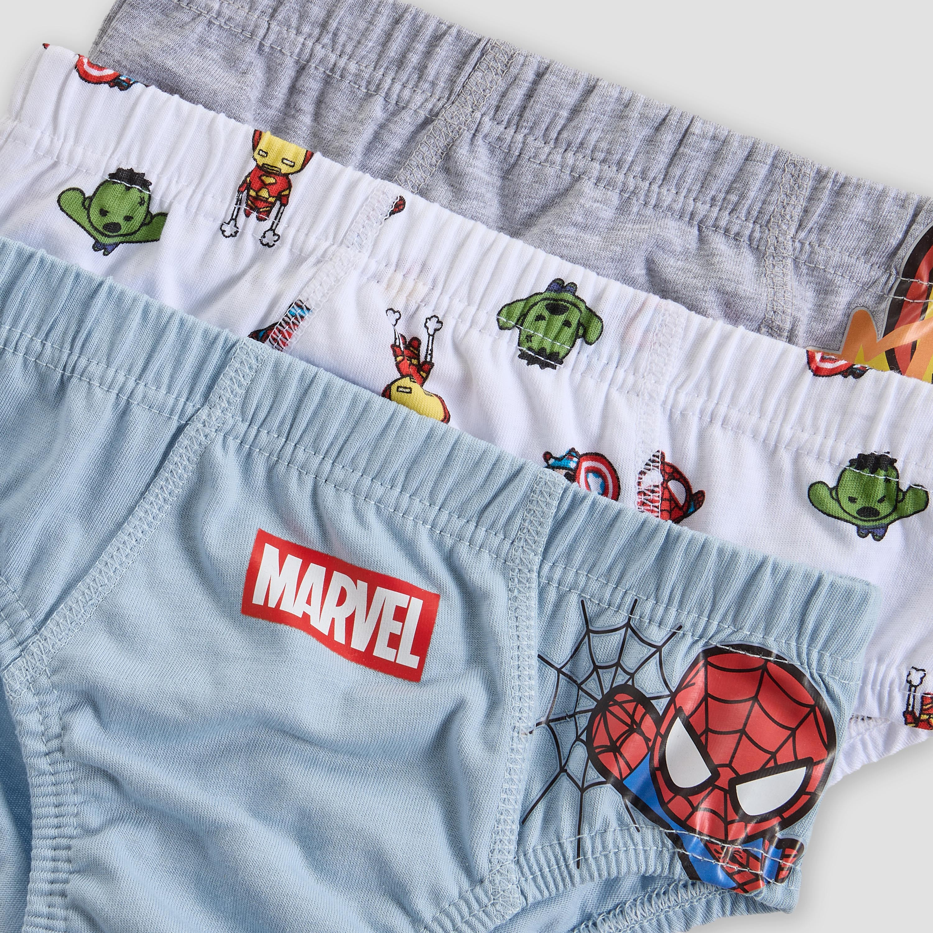 Pack of 3 Cotton Briefs with Avengers Print-boys-clothing-innerwear-boxersandbriefs-image-5