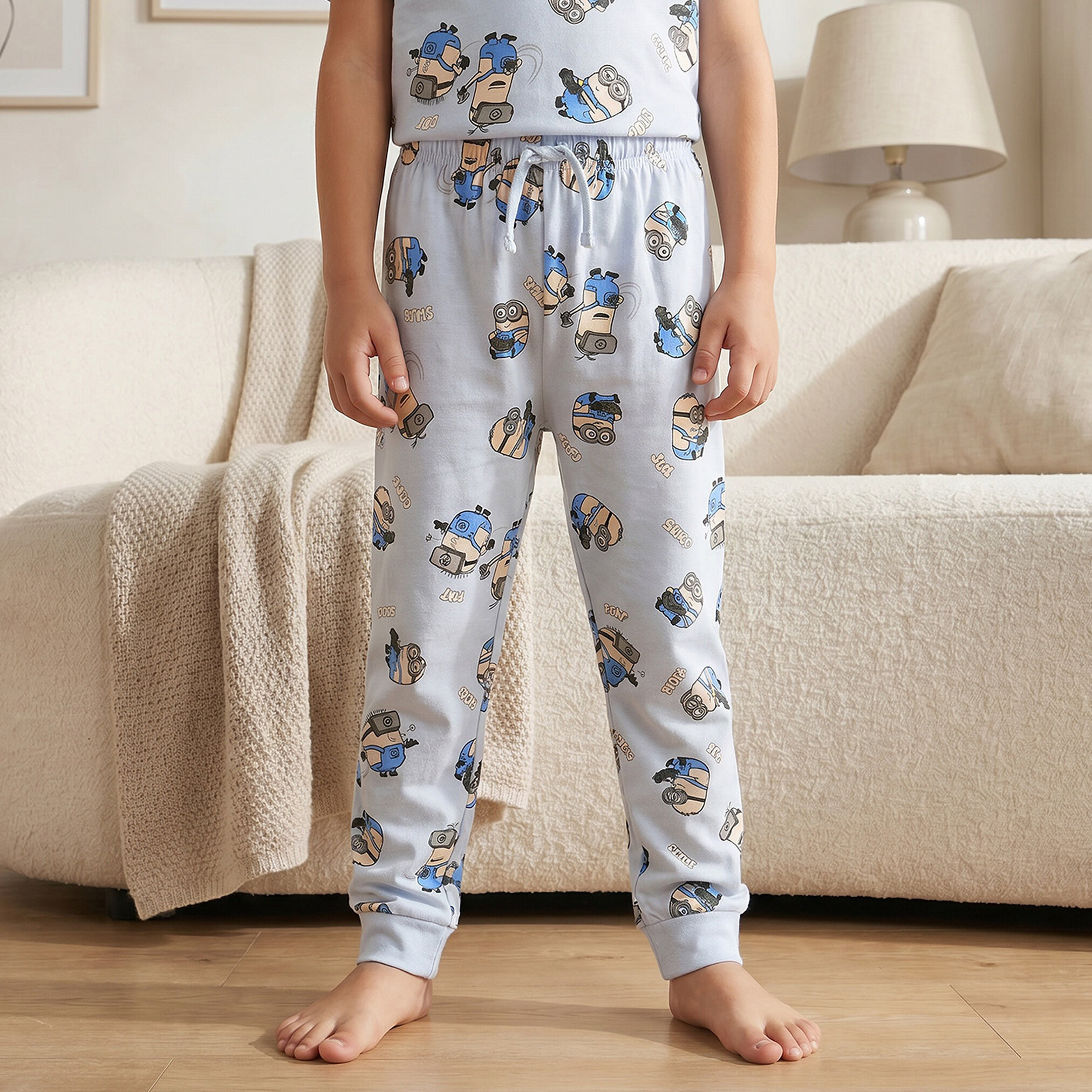 طقم بيجاما قطن برقبة ضيقة وأكمام قصيرة وطبعات من يونيفرسال - عبوة من طقمين-boys-clothing-nightwear-image-6
