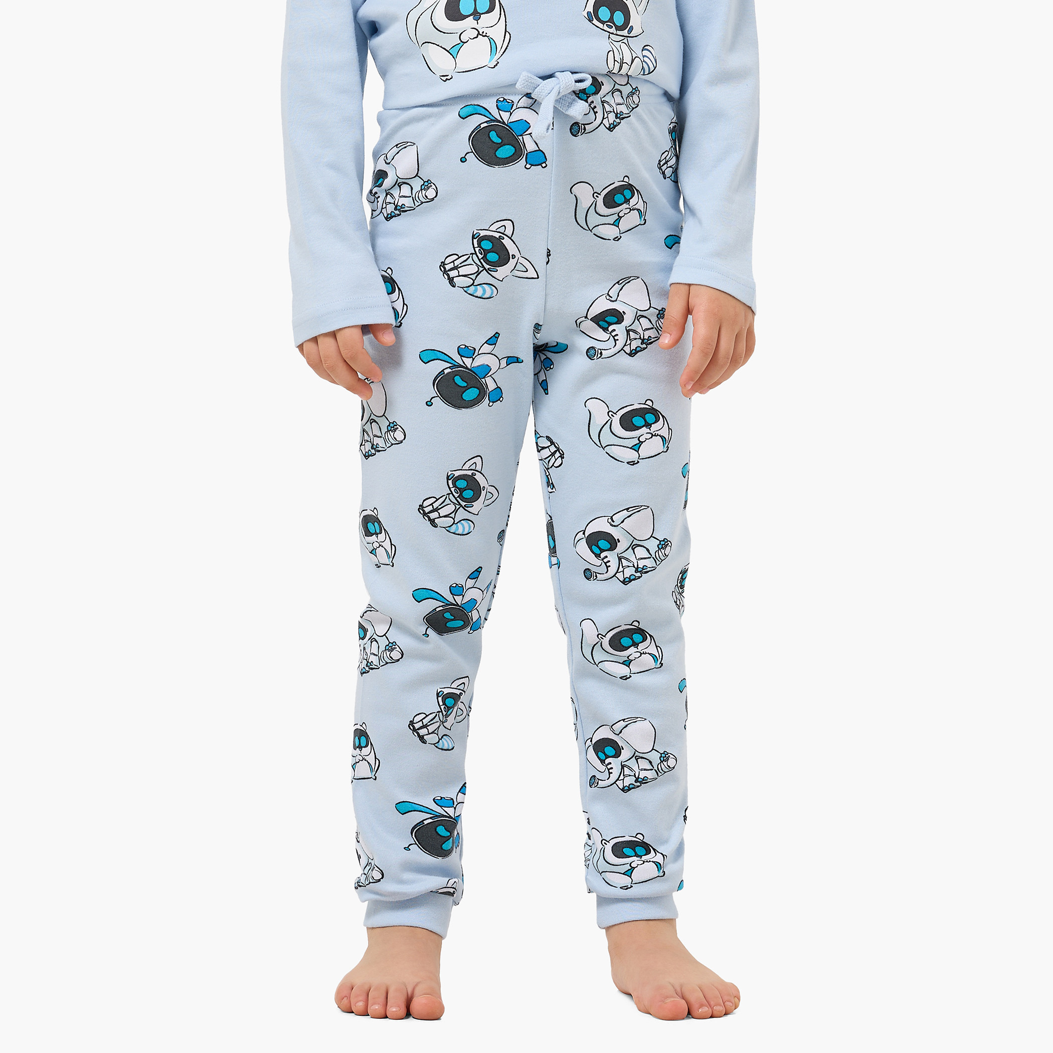 PlayStation Cotton Crew Neck Long Sleeve Pyjama Set with Astro Bot Print-boys-clothing-nightwear-image-3