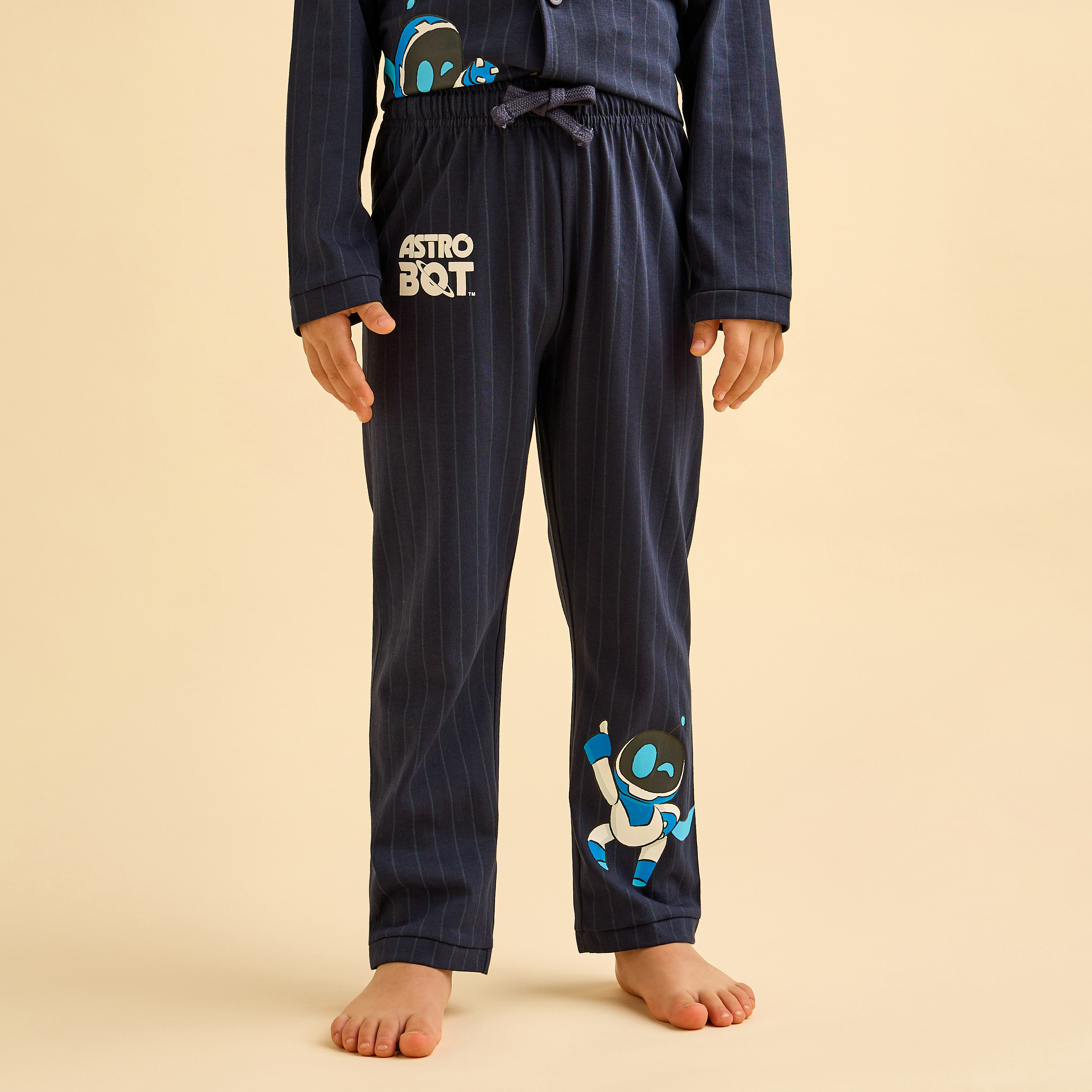 طقم بيجاما قطن بياقة وأكمام طويلة بطبعات من بلايستيشن-boys-clothing-nightwear-image-3