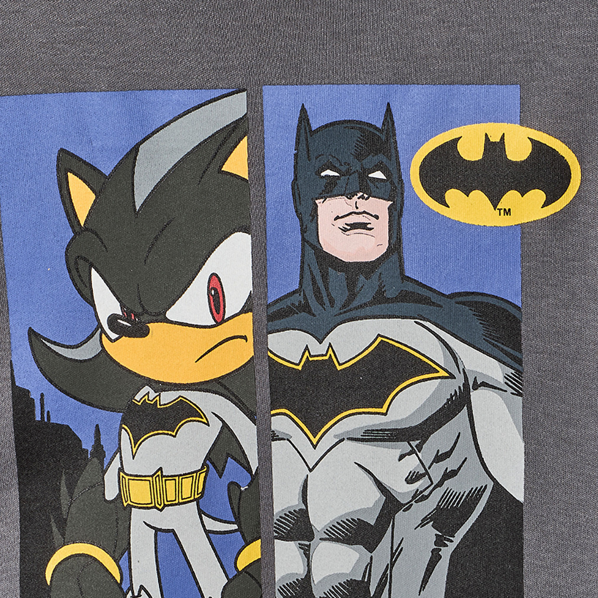 Cotton Crew Neck Long Sleeves Pyjama Set with Batman Print-boys-clothing-nightwear-image-5