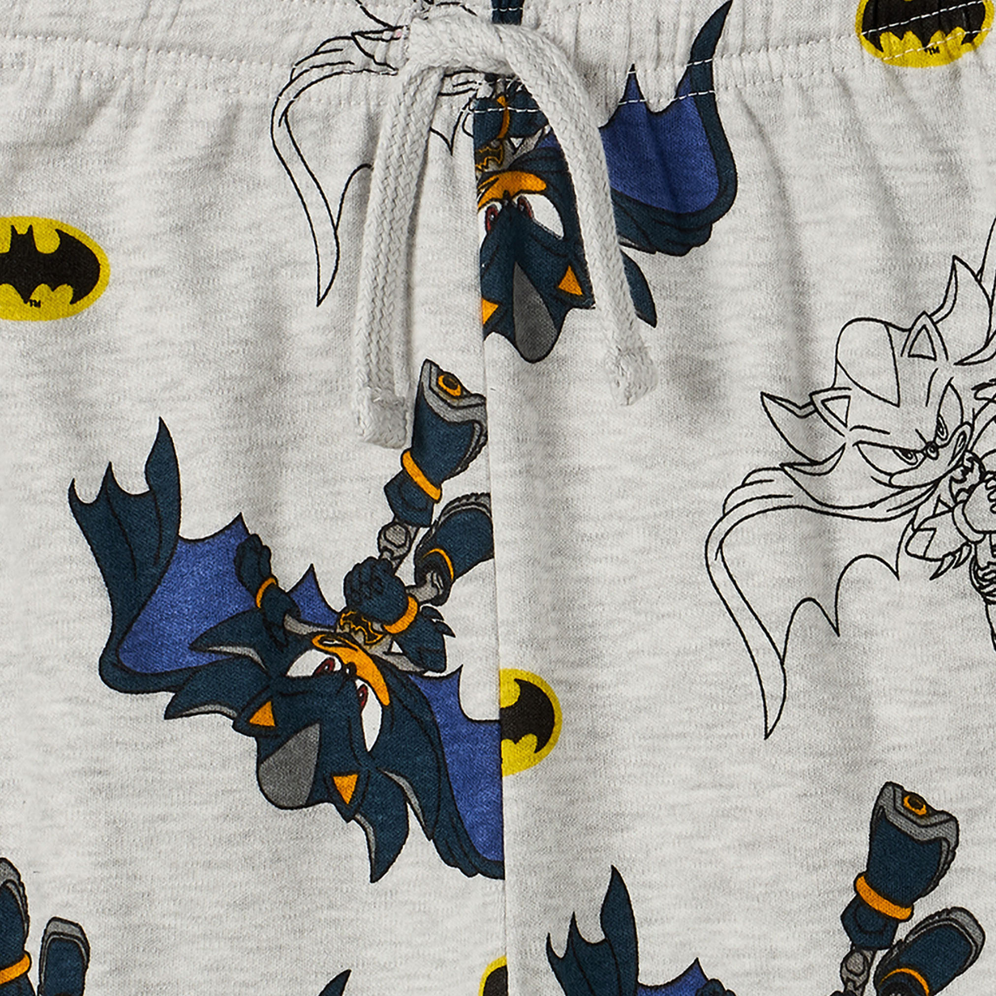 Cotton Crew Neck Long Sleeves Pyjama Set with Batman Print-boys-clothing-nightwear-image-6