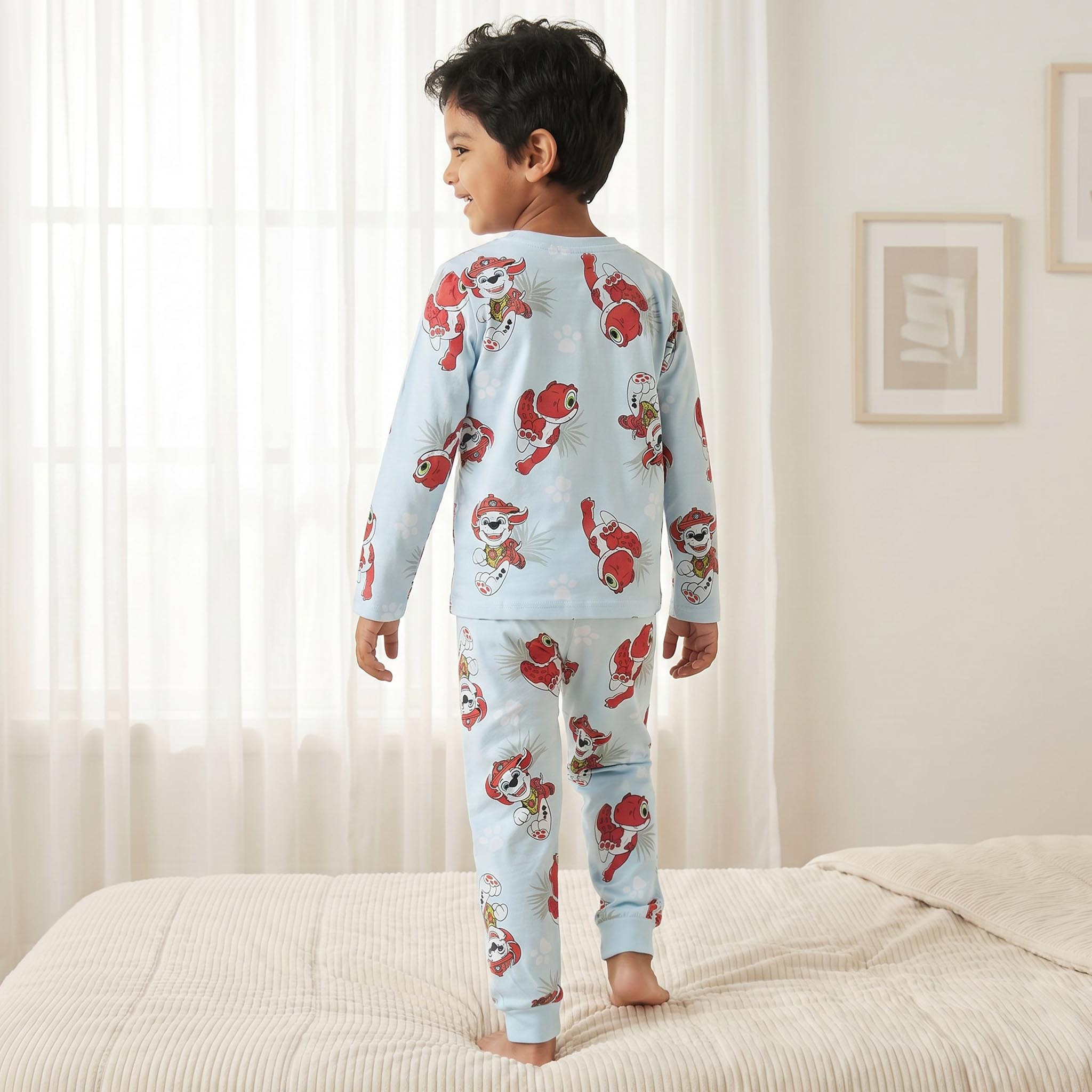 طقم بيجاما قطن بياقة ضيقة وأكمام طويلة بطبعات باو باترول - عبوة من 2-boys-clothing-nightwear-image-6