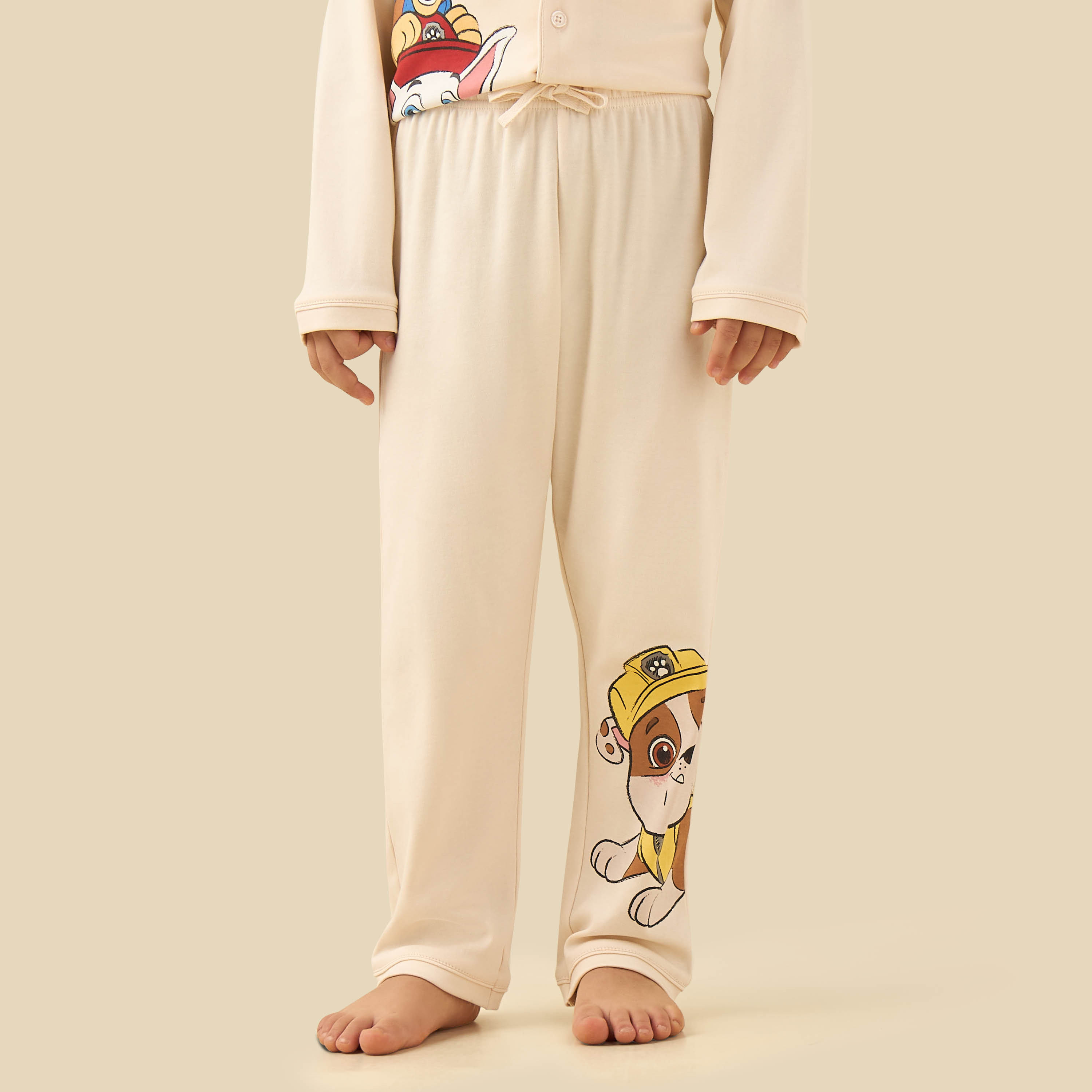 Cotton Collared Long Sleeves Pyjama Set with PAW Patrol Print-boys-clothing-nightwear-image-3