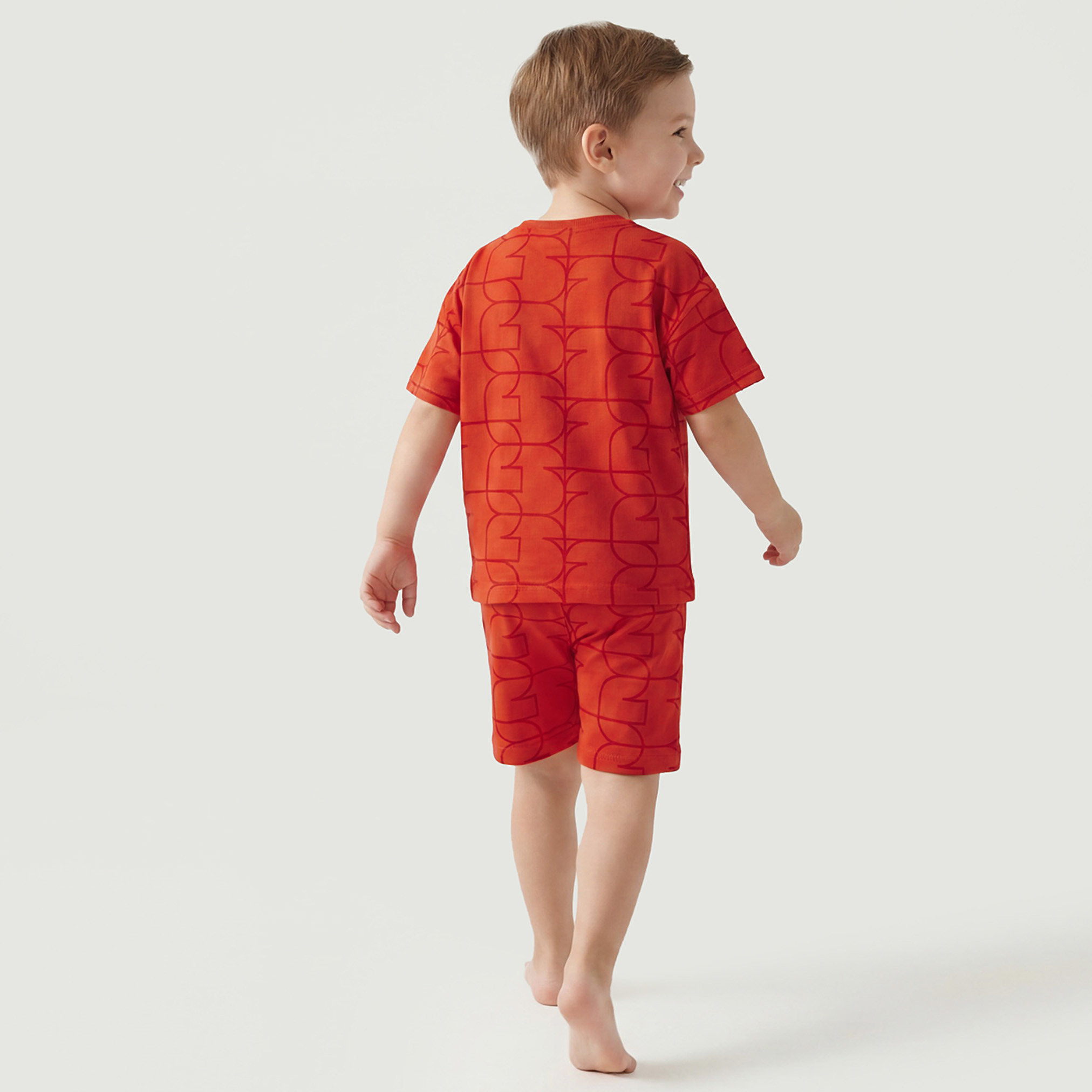FIFA Cotton Crew Neck Short Sleeves Shorts Set with Varsity Print-boys-clothing-nightwear-image-3