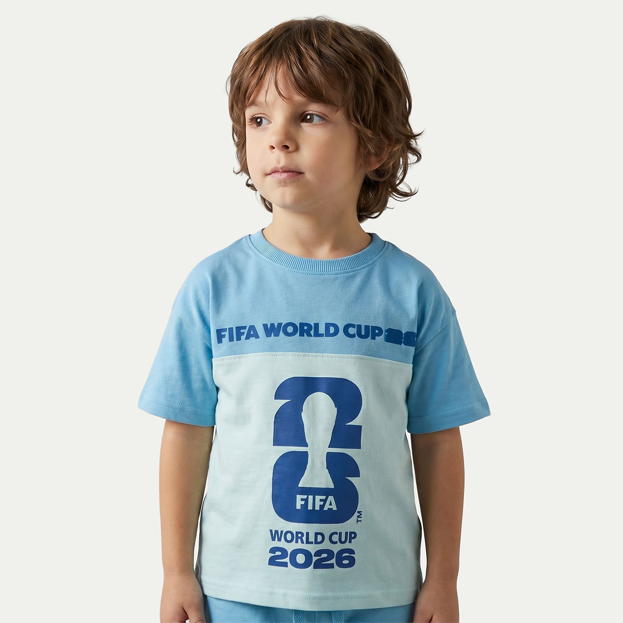 FIFA Cotton Crew Neck Short Sleeve Shorts Set with Drawstring Closure-boys-clothing-nightwear-image-2