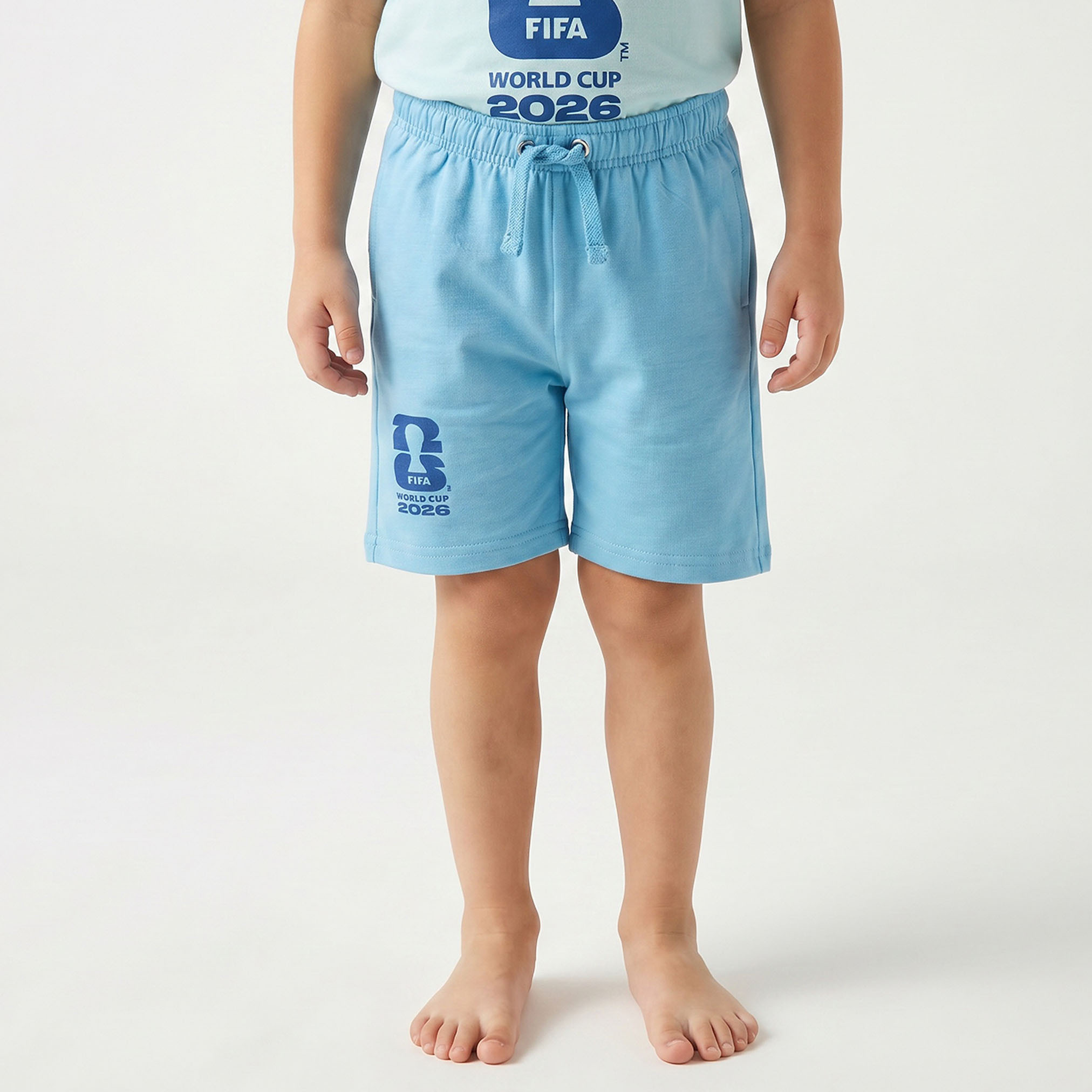 FIFA Cotton Crew Neck Short Sleeve Shorts Set with Drawstring Closure-boys-clothing-nightwear-image-4