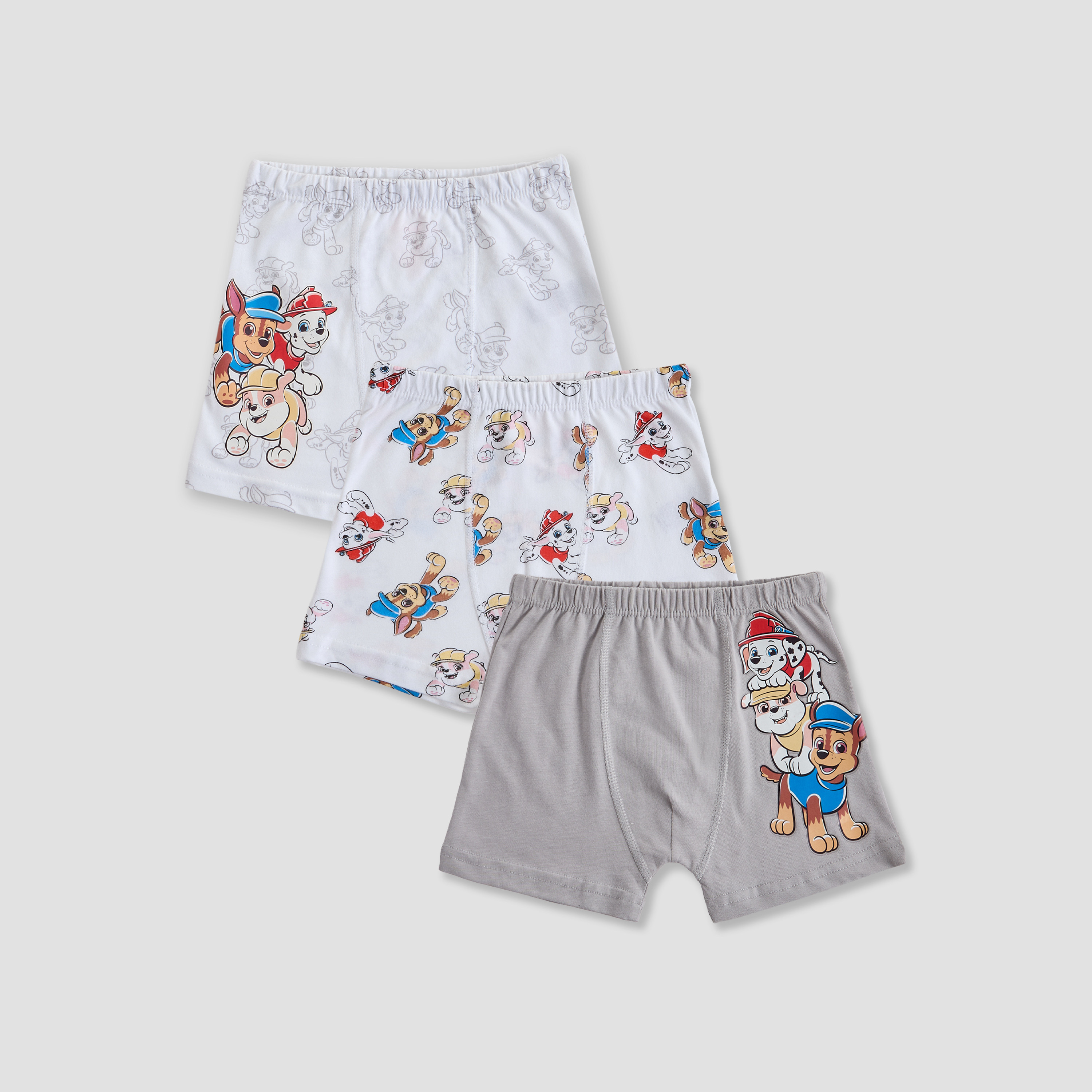 Pack of 3 Cotton Boxers with PAW Patrol Print-baby-boys-clothing-innerwear-image-1