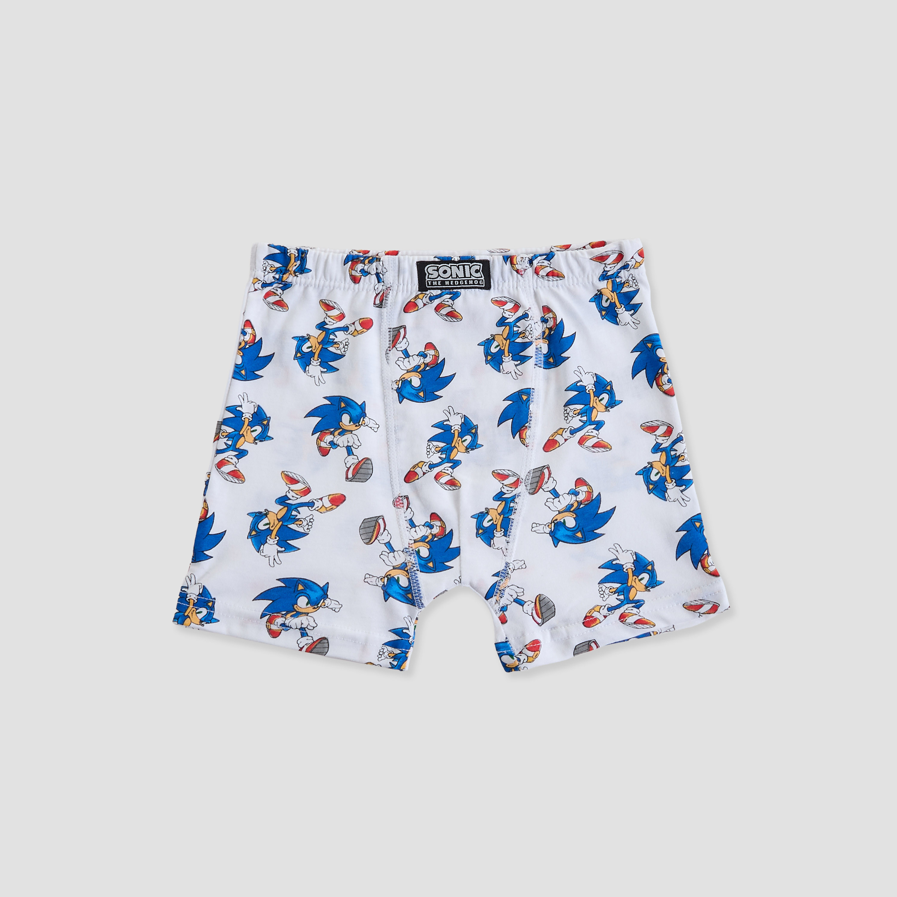 Pack of 3 Cotton Boxers with Sonic the Hedgehog Print-boys-clothing-innerwear-boxersandbriefs-image-2