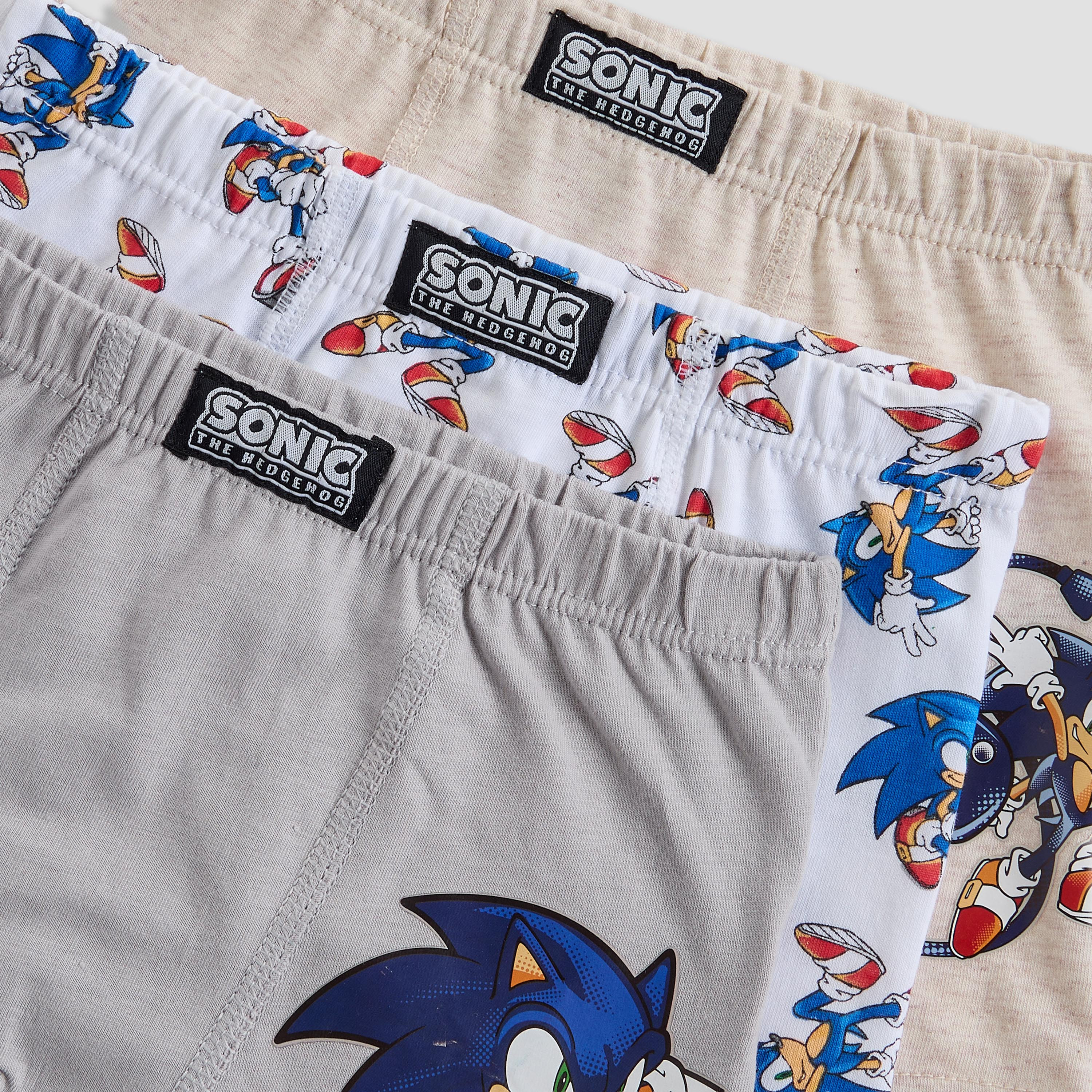 Pack of 3 Cotton Boxers with Sonic the Hedgehog Print-boys-clothing-innerwear-boxersandbriefs-image-5