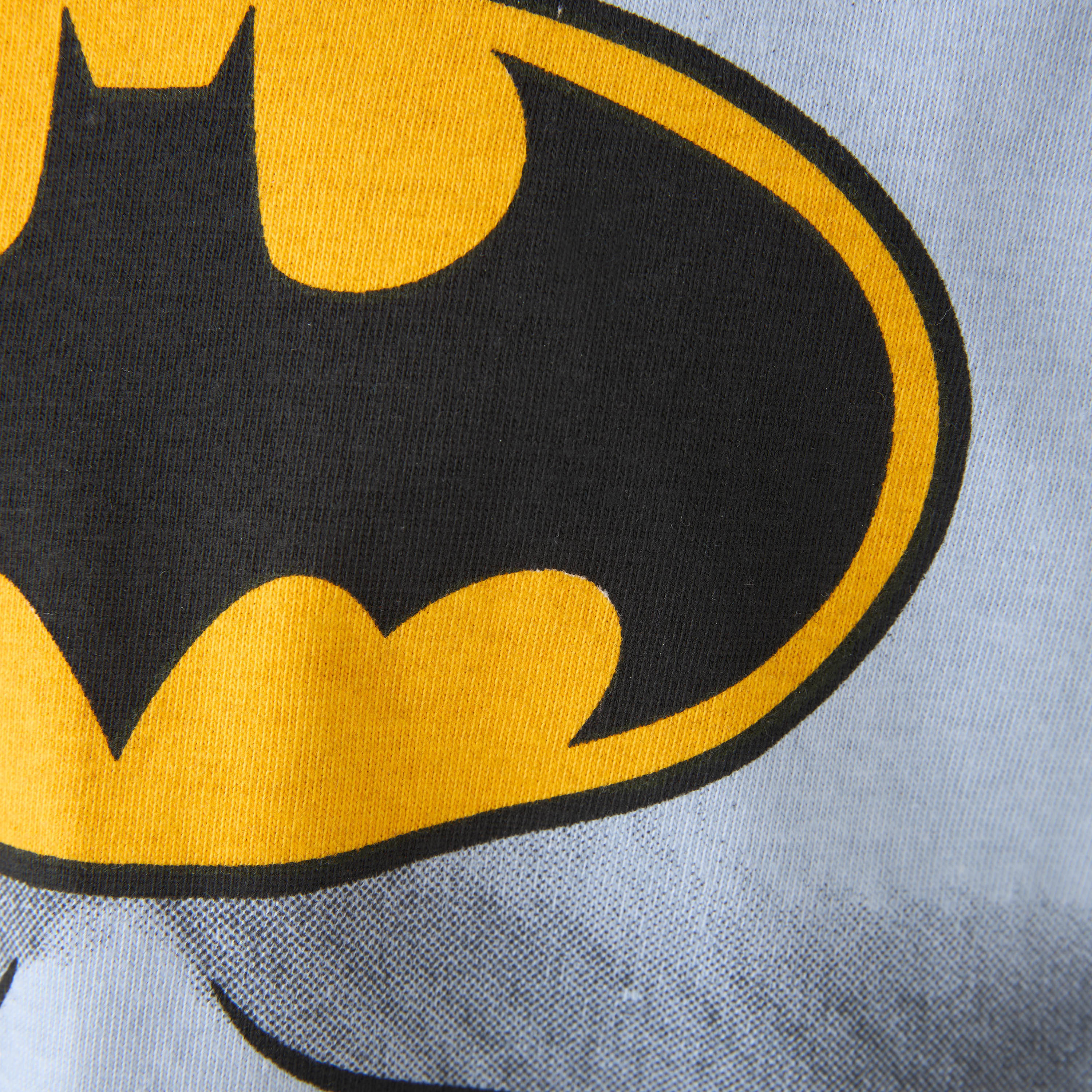 Cotton Crew Neck Long Sleeves Pyjama Set with Batman Print-boys-clothing-nightwear-image-6