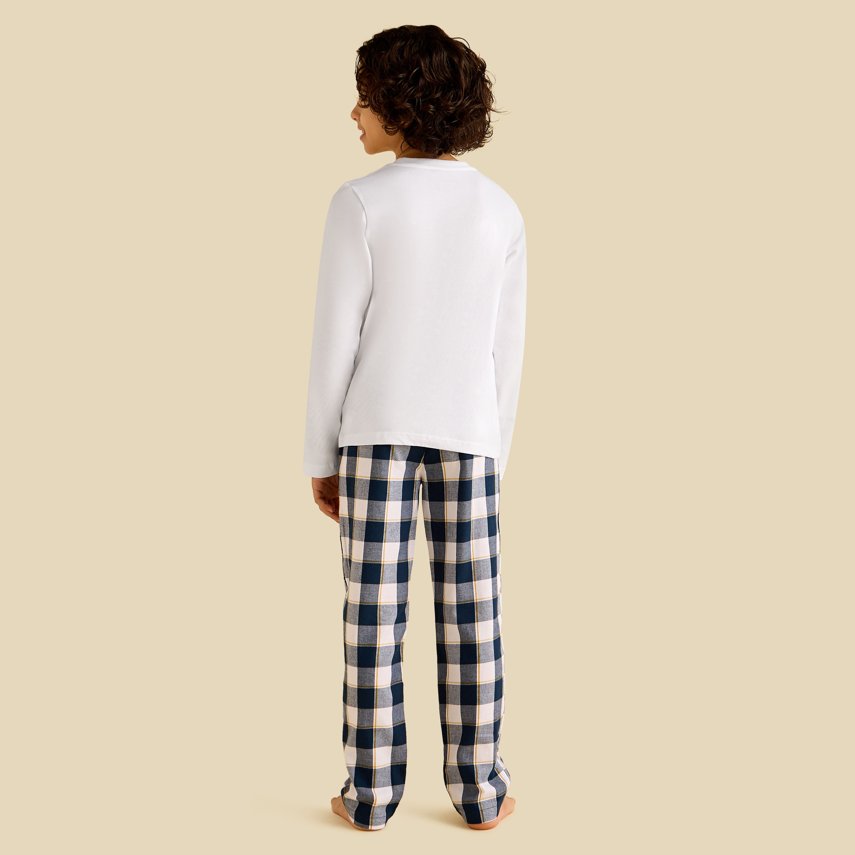 Juniors Cotton Crew Neck Long Sleeves Pyjama Set with Graphic Print-boys-clothing-nightwear-image-4