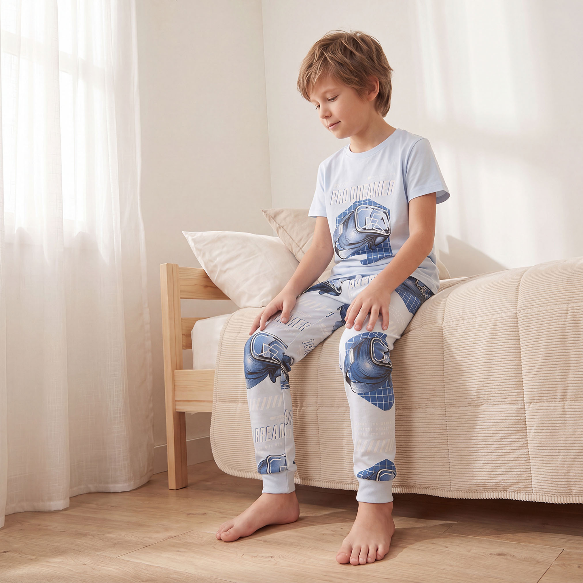 طقم بيجاما برقبة ضيقة وأكمام قصيرة وطبعات من جونيورز-boys-clothing-nightwear-image-7