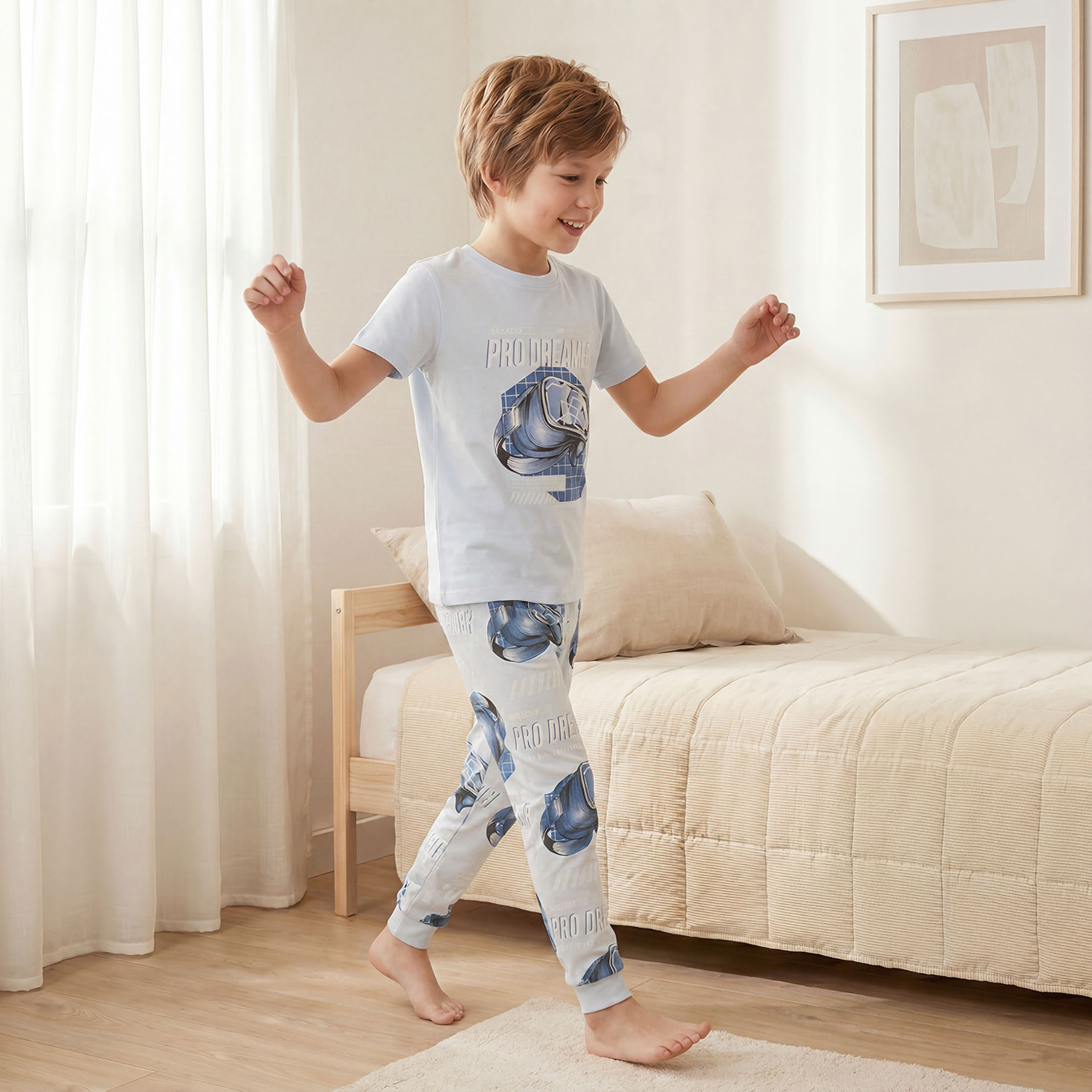 طقم بيجاما برقبة ضيقة وأكمام قصيرة وطبعات من جونيورز-boys-clothing-nightwear-image-8