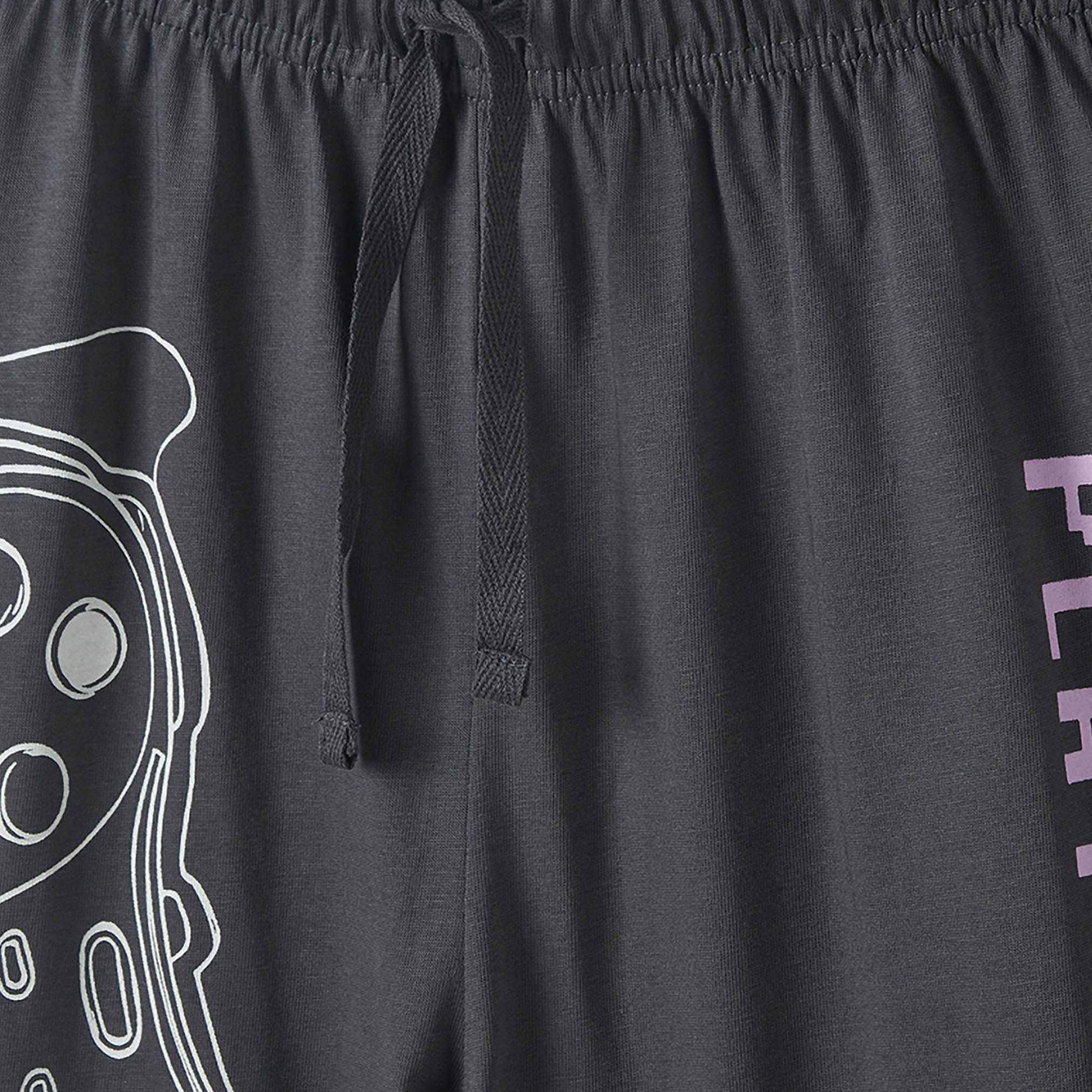 Juniors Cotton Crew Neck Short Sleeves Shorts Set with Gaming Print-boys-clothing-nightwear-image-9