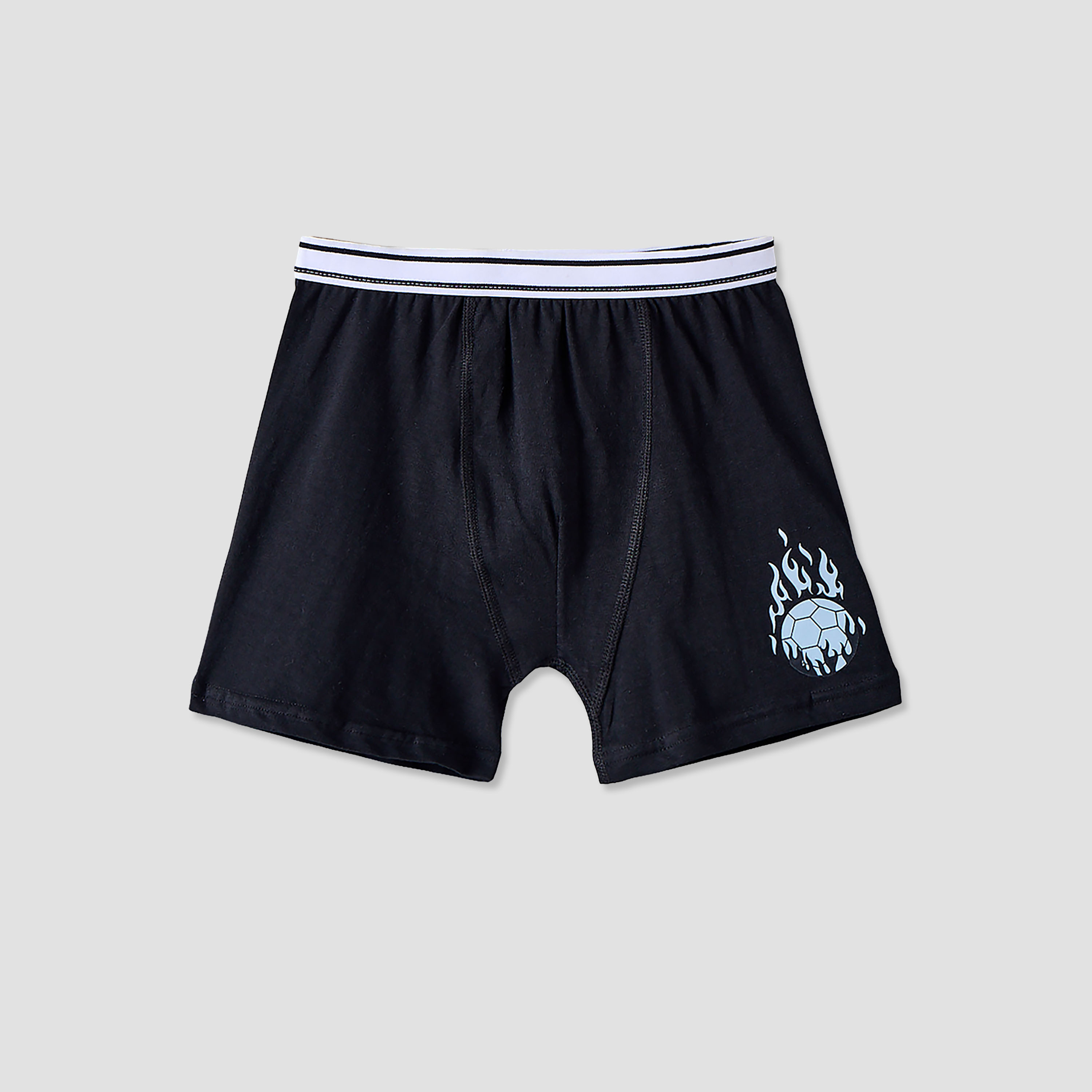 Pack of 5 Juniors Cotton Boxer Briefs with Football Print-boys-clothing-innerwear-boxersandbriefs-image-2