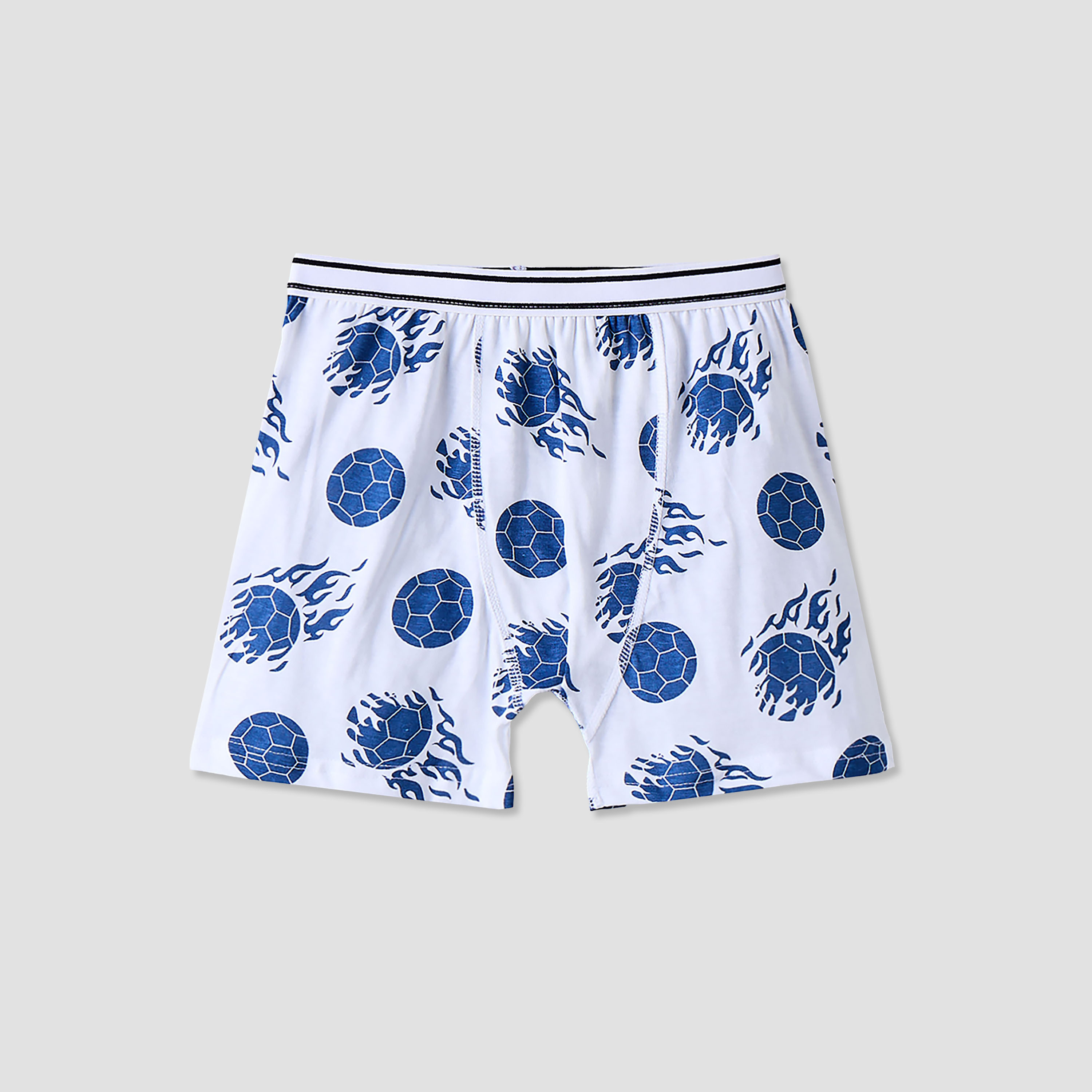 Pack of 5 Juniors Cotton Boxer Briefs with Football Print-boys-clothing-innerwear-boxersandbriefs-image-5