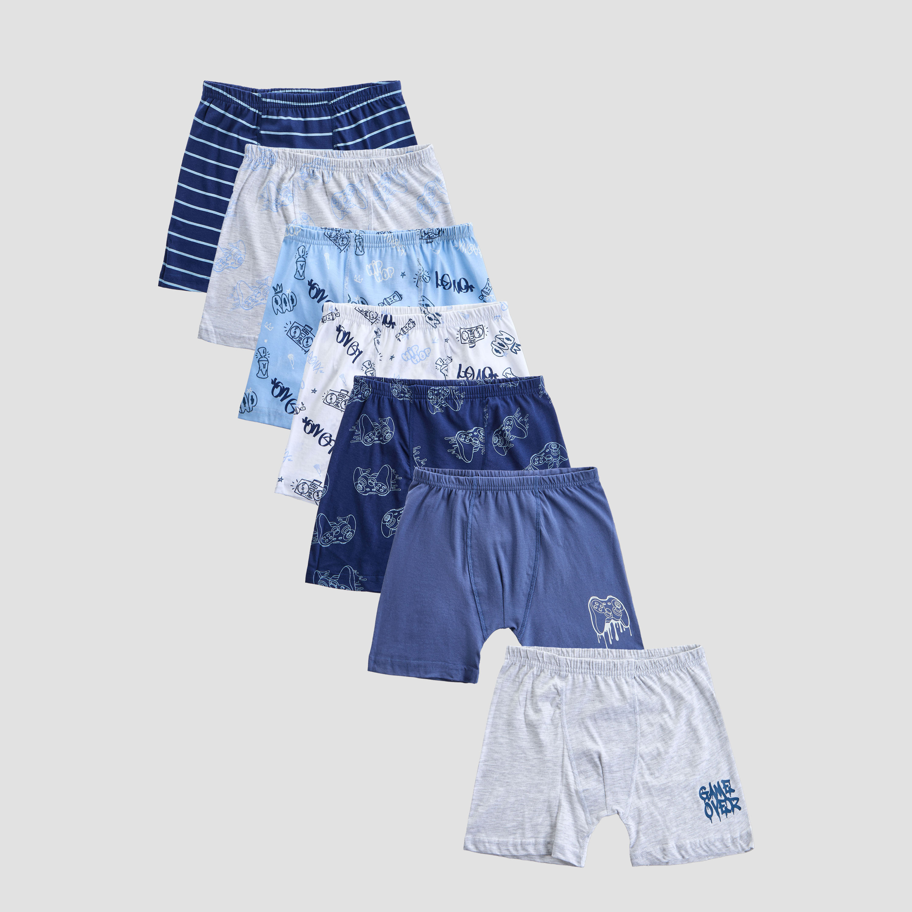 Pack of 7 Juniors Cotton Boxers with Print-boys-clothing-innerwear-boxersandbriefs-image-1