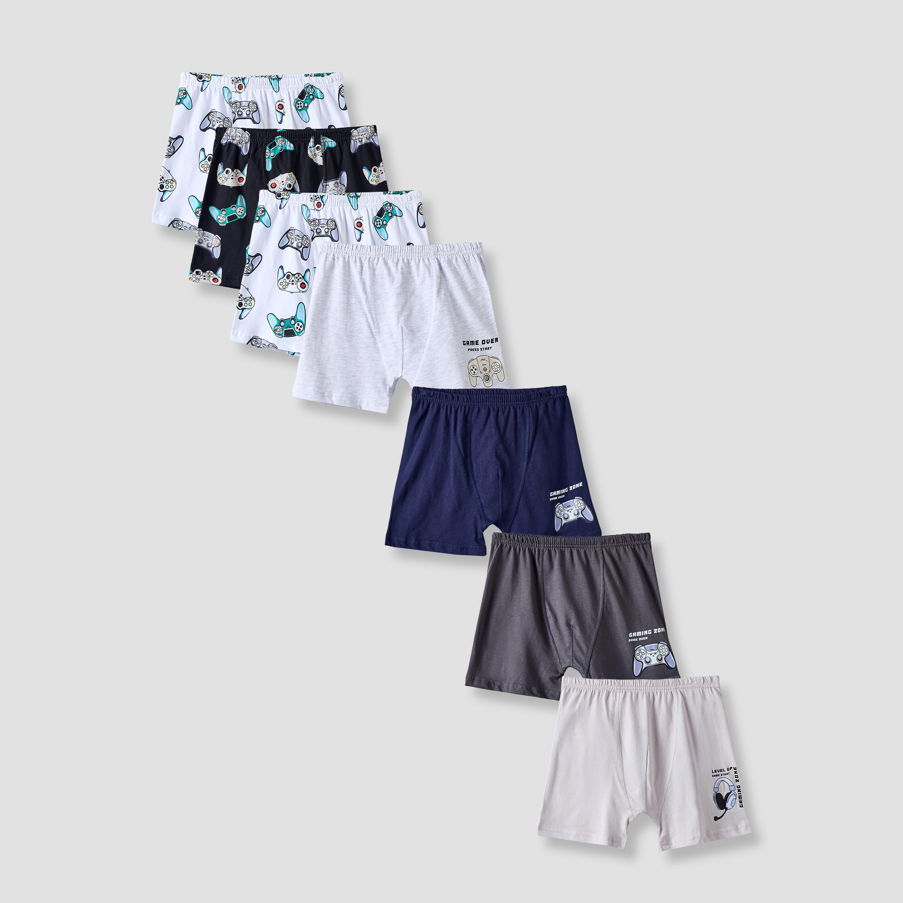 سراويل داخلية قطنية بطبعة ألعاب من جونيورز - طقم 7 قطع-boys-clothing-innerwear-boxersandbriefs-image-1