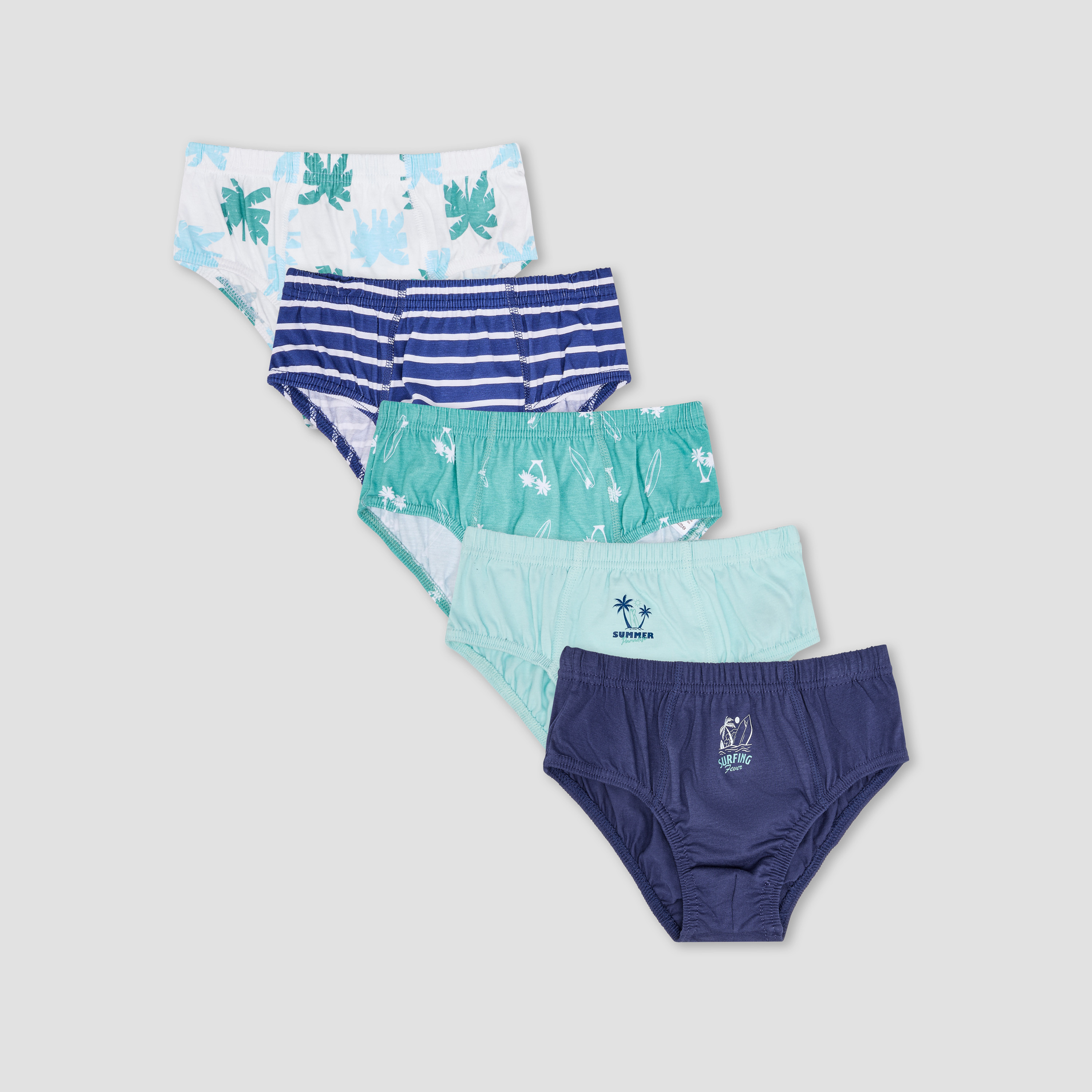 Pack of 5 Juniors Cotton Briefs with Print-boys-clothing-innerwear-boxersandbriefs-image-1