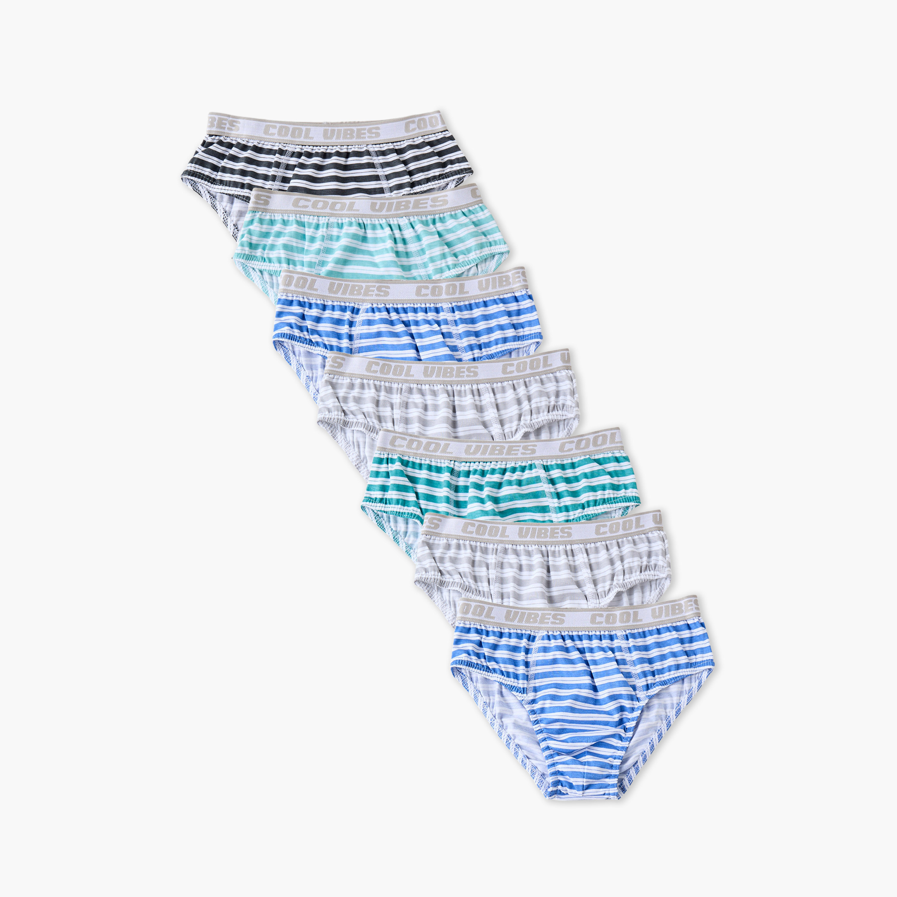 Pack of 7 Juniors Cotton Briefs with Stripes-boys-clothing-innerwear-boxersandbriefs-image-1