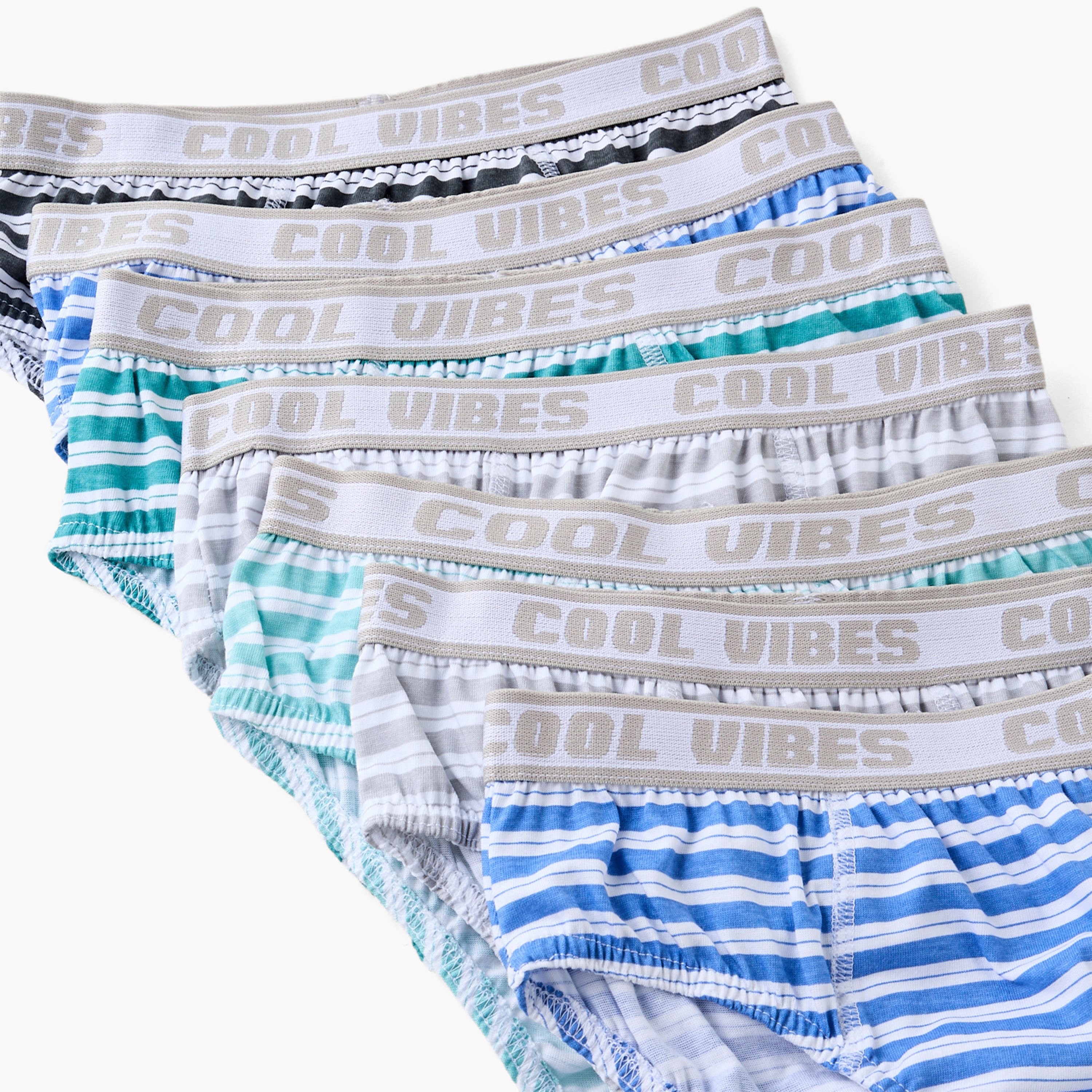 Pack of 7 Juniors Cotton Briefs with Stripes-boys-clothing-innerwear-boxersandbriefs-image-8