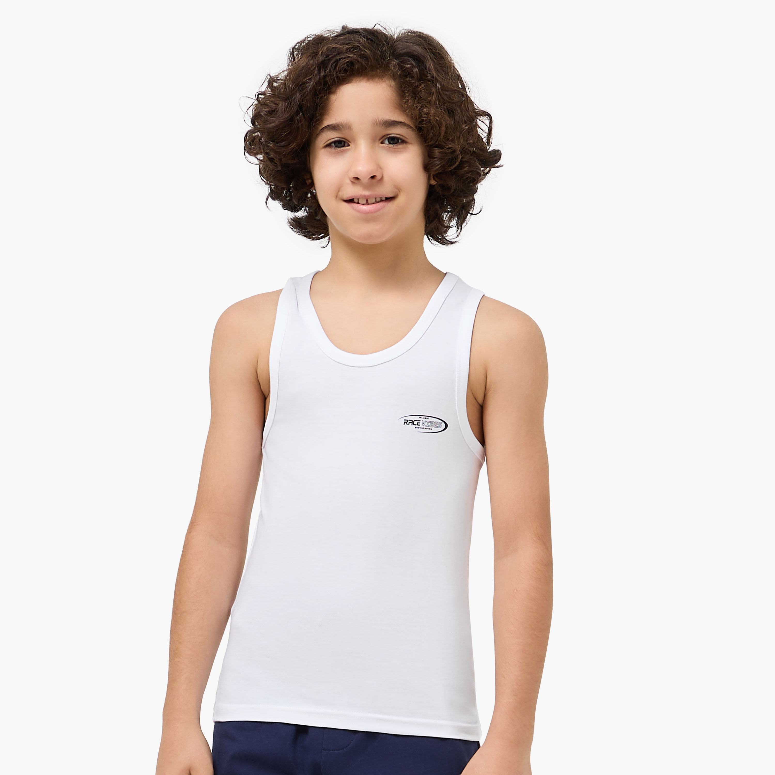 Pack of 3 Juniors Cotton Round Neck Vest with Print-boys-clothing-innerwear-vests-image-4