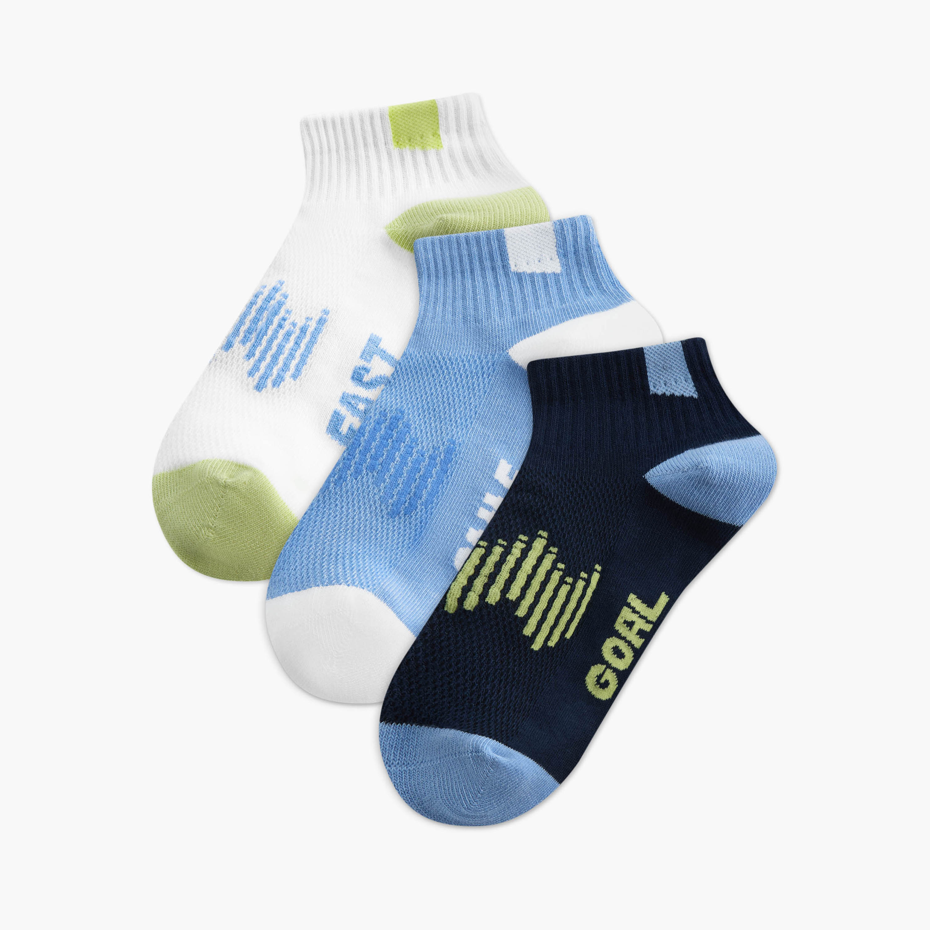 Pack of 3 Juniors Baby Boys Socks Ankle Length with Football Print-baby-boys-accessories-socks-image-1