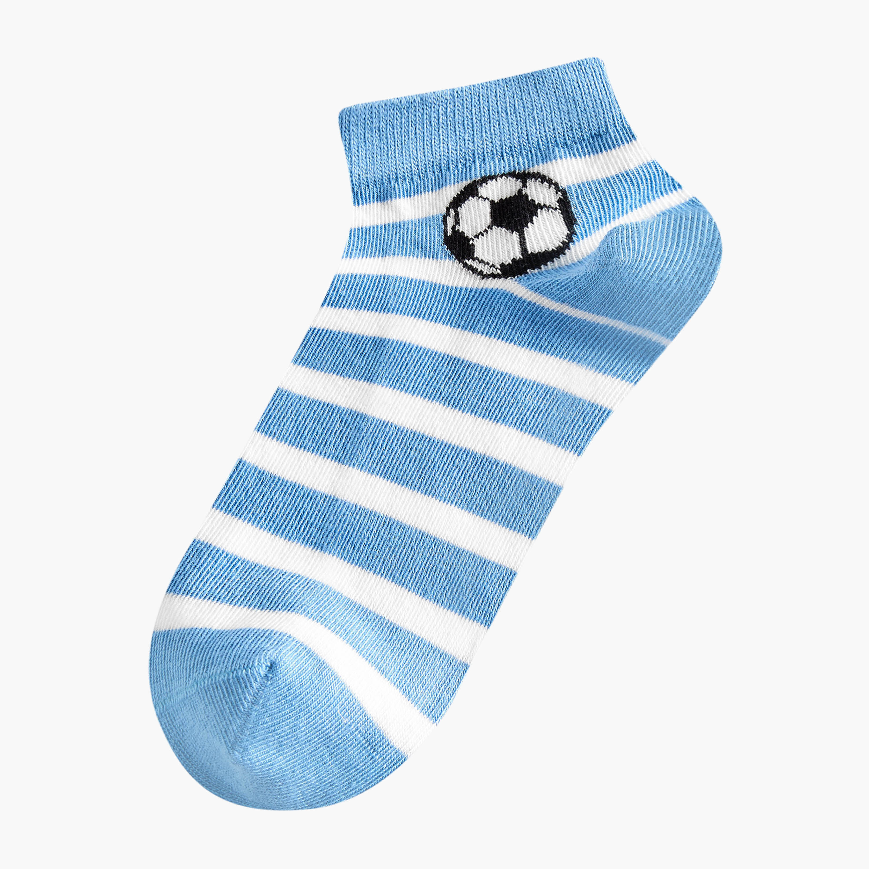 Pack of 7 Juniors Boys Socks Football Print-boys-accessories-socks-image-2