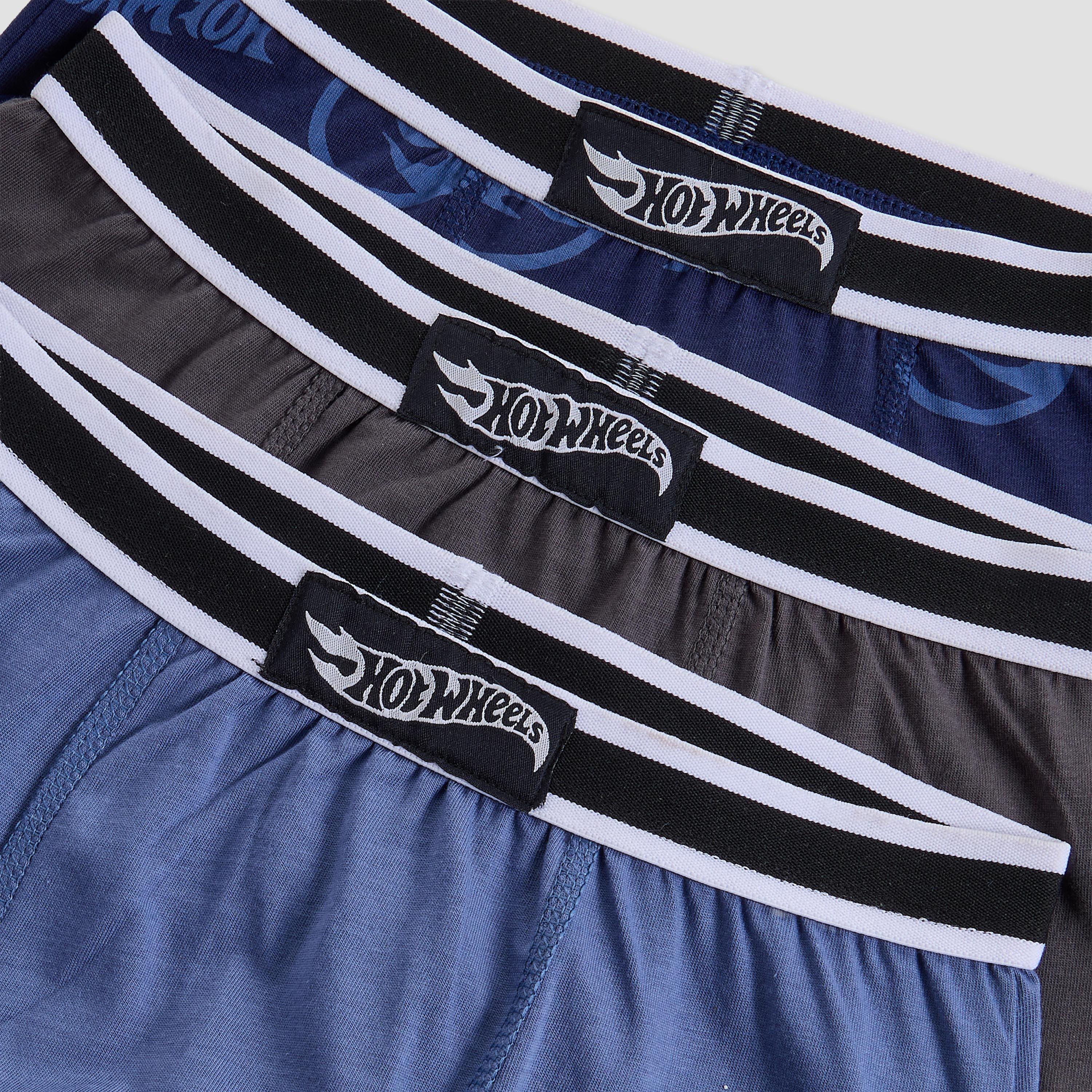 Pack of 3 Cotton Boxers with Hot Wheels Print-boys-clothing-innerwear-boxersandbriefs-image-5