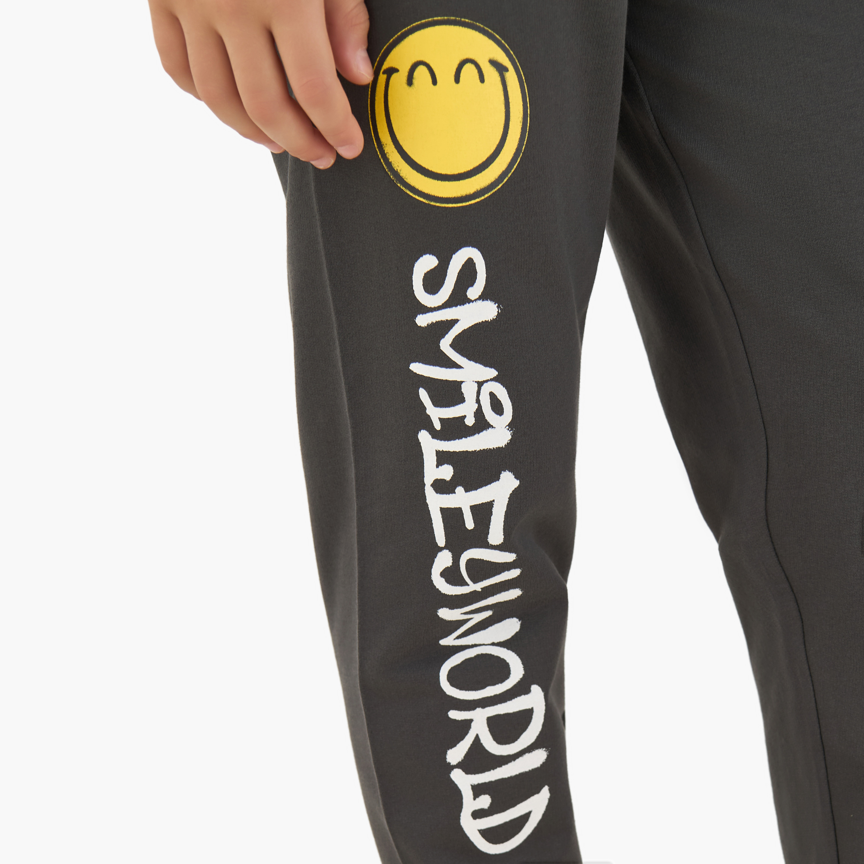 SmileyWorld Cotton Crew Neck Short Sleeves Pyjama Set with Fun Print-boys-clothing-nightwear-image-7