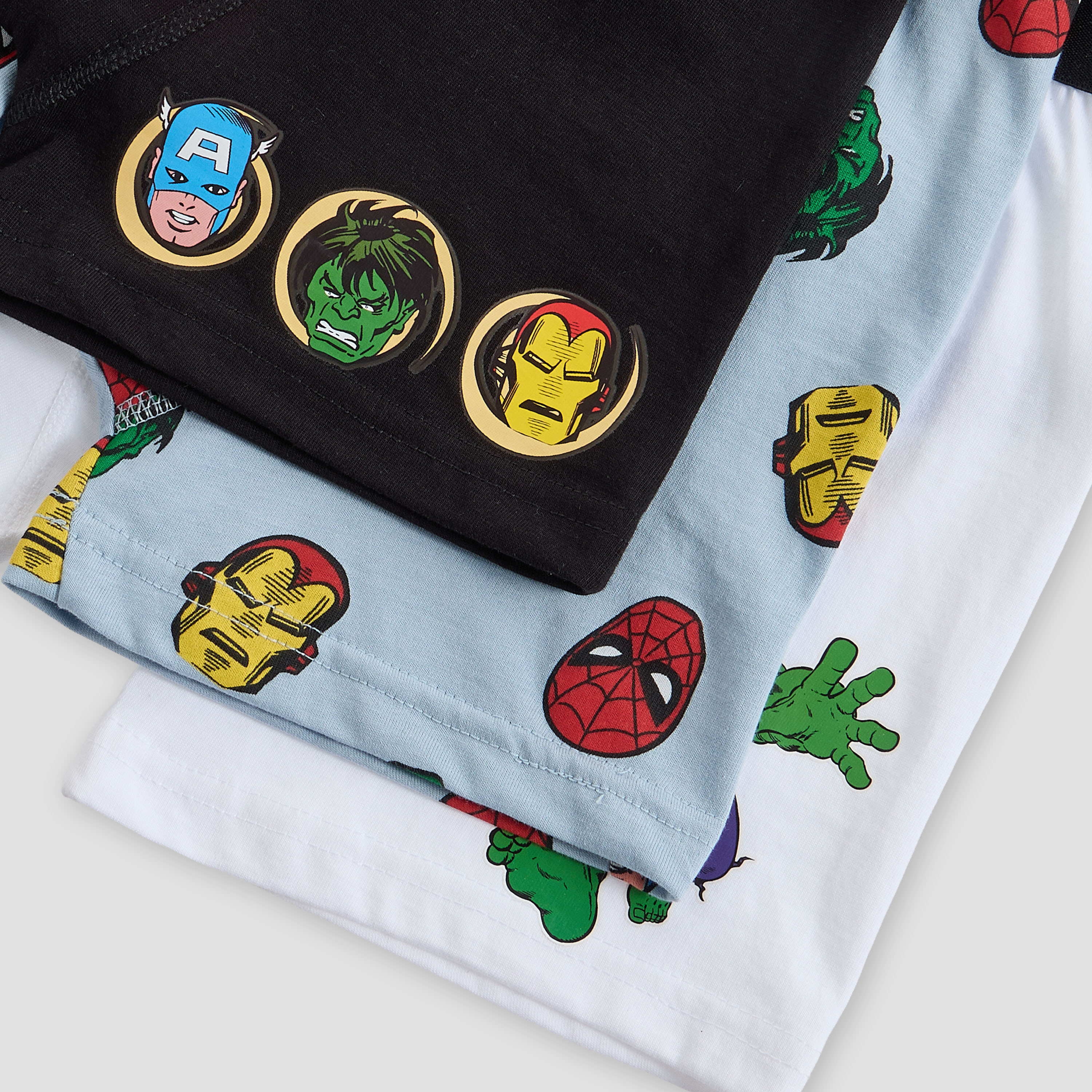 Pack of 3 Cotton Boxers with Avengers Print-boys-clothing-innerwear-boxersandbriefs-image-6