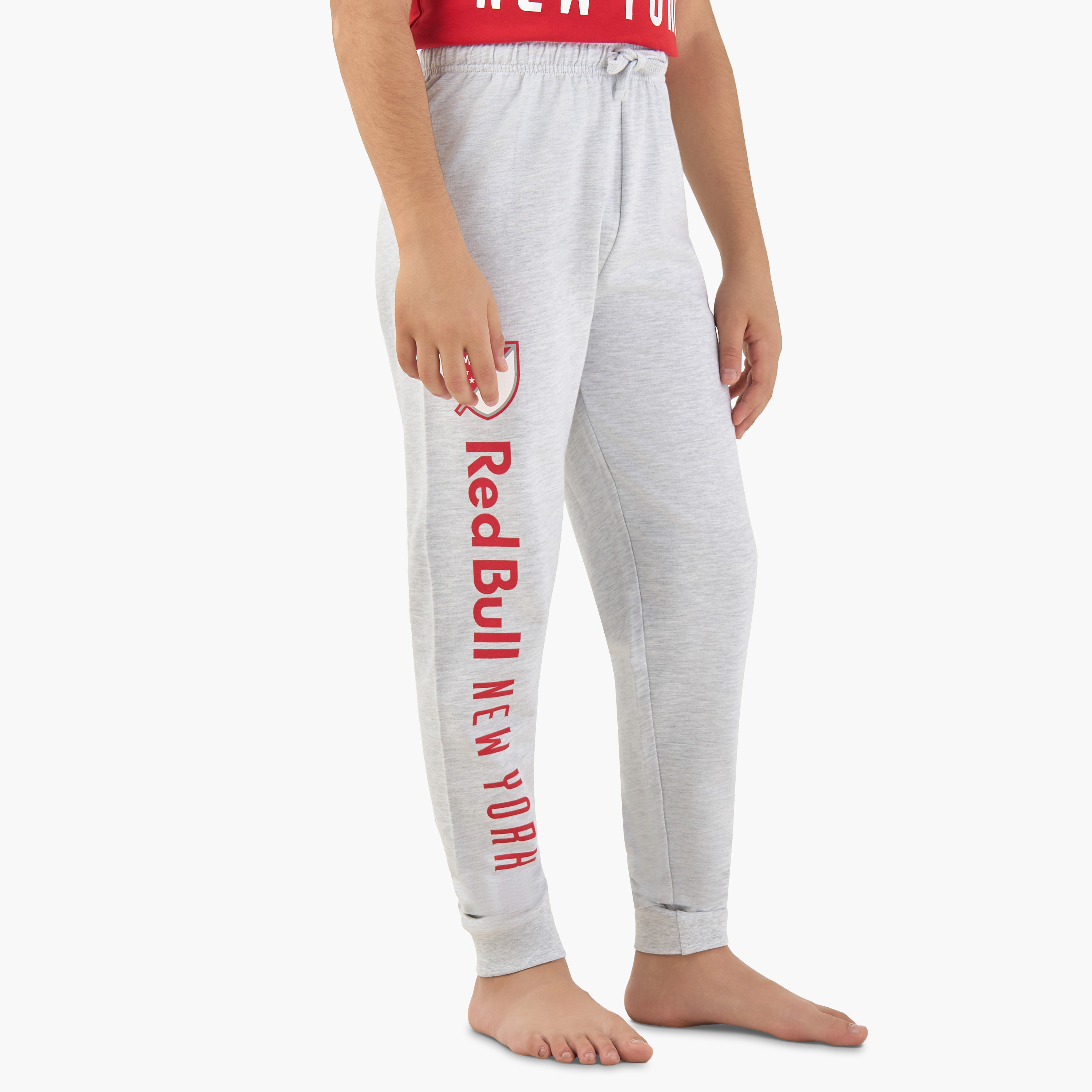 Disney Cotton Crew Neck Short Sleeves Pyjama Set with New York Red Bulls Print-boys-clothing-nightwear-image-3