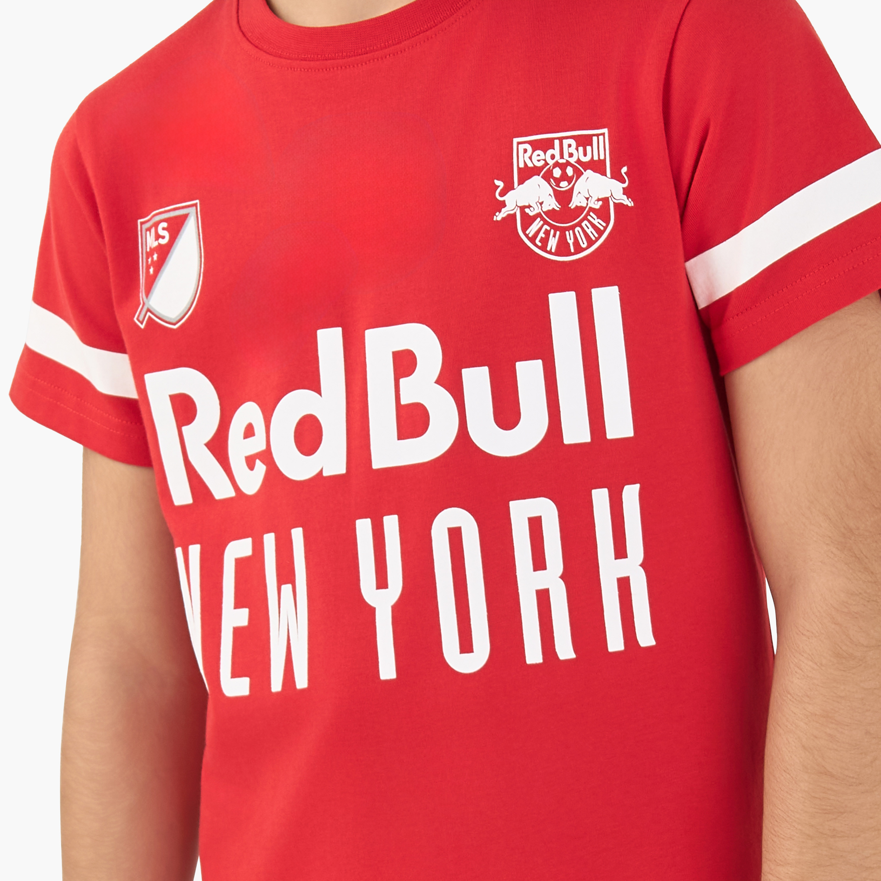 Disney Cotton Crew Neck Short Sleeves Pyjama Set with New York Red Bulls Print-boys-clothing-nightwear-image-6