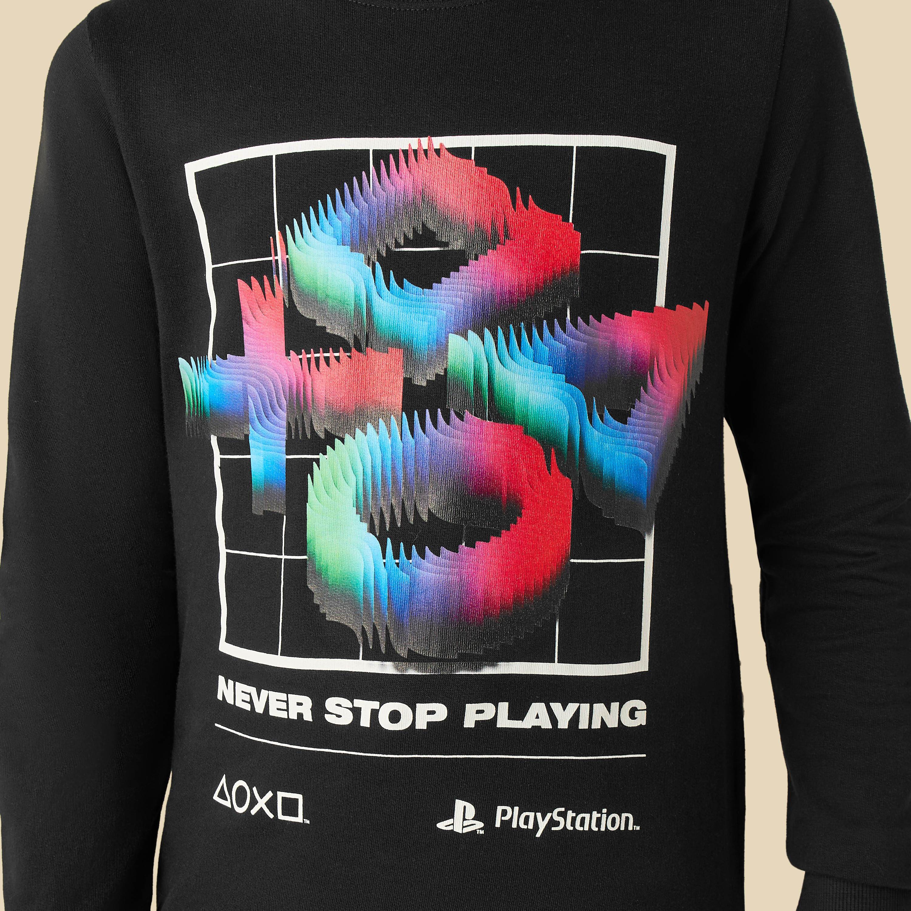 PlayStation Cotton Crew Neck Long Sleeves Pyjama Set with Graphic Print-boys-clothing-nightwear-image-7