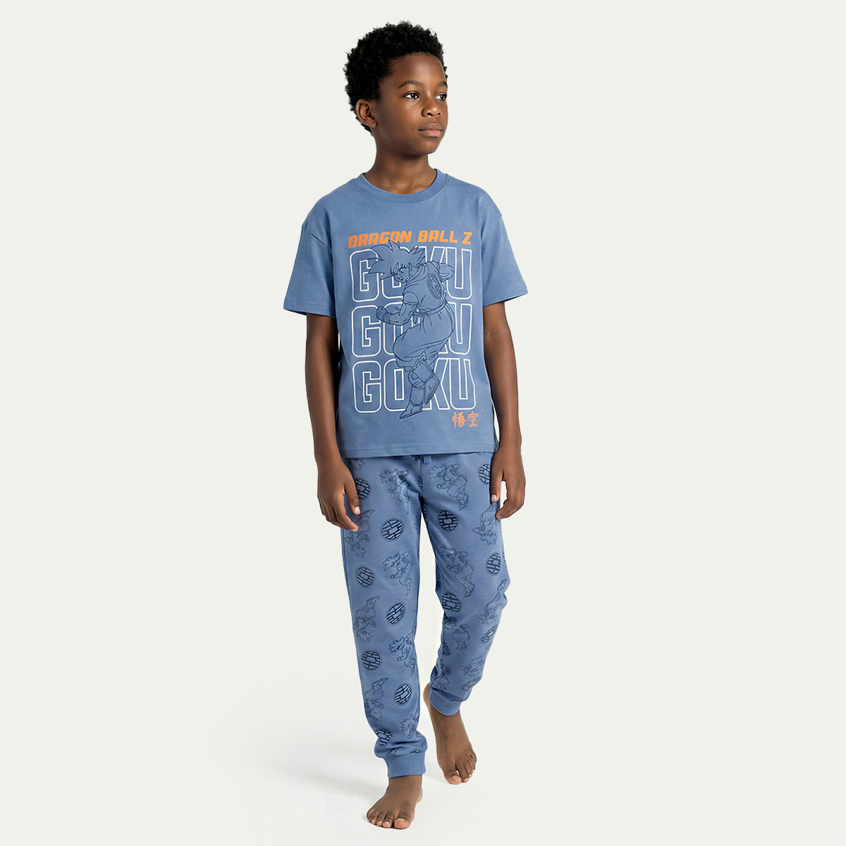 TV Tokyo Cotton Round Neck Short Sleeves Pyjama Set with Dragon Ball Z Print-boys-clothing-nightwear-image-1