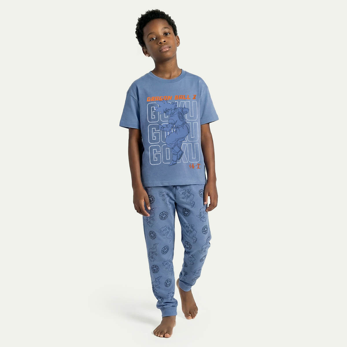 TV Tokyo Cotton Round Neck Short Sleeves Pyjama Set with Dragon Ball Z Print-boys-clothing-nightwear-image-2