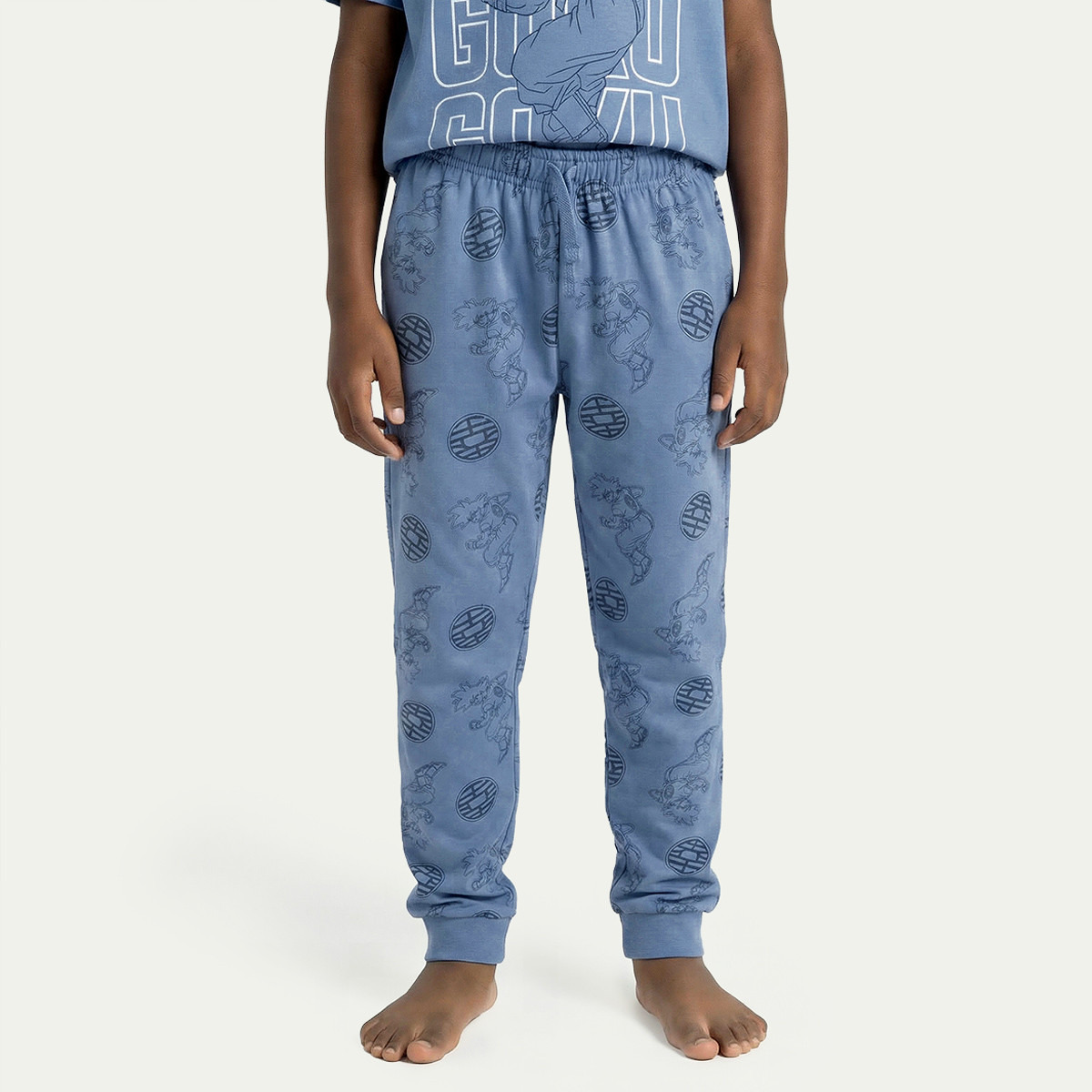 TV Tokyo Cotton Round Neck Short Sleeves Pyjama Set with Dragon Ball Z Print-boys-clothing-nightwear-image-4