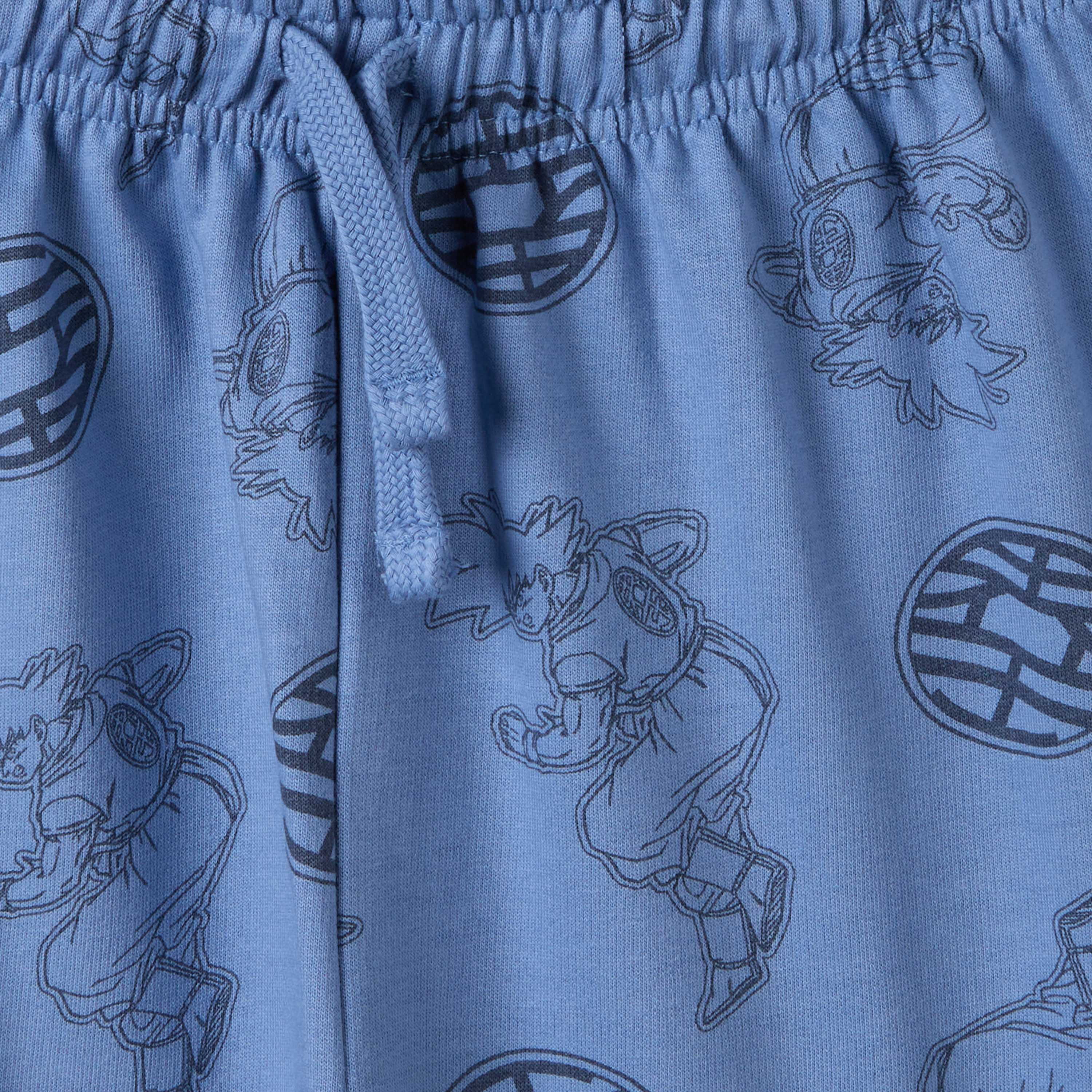 TV Tokyo Cotton Round Neck Short Sleeves Pyjama Set with Dragon Ball Z Print-boys-clothing-nightwear-image-6