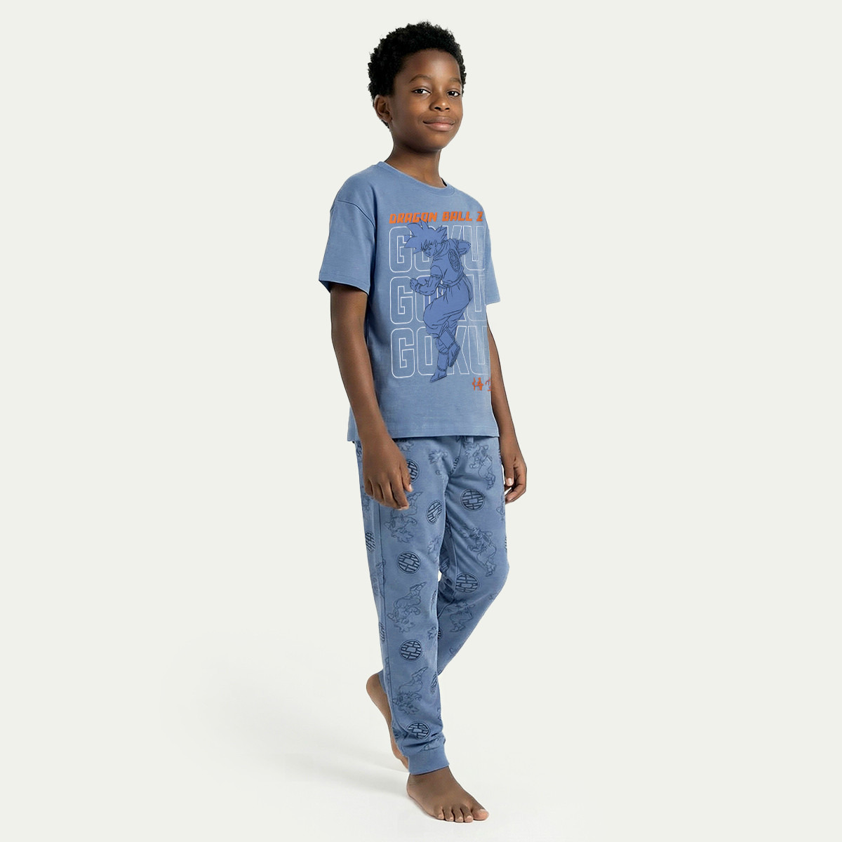 TV Tokyo Cotton Round Neck Short Sleeves Pyjama Set with Dragon Ball Z Print-boys-clothing-nightwear-image-7