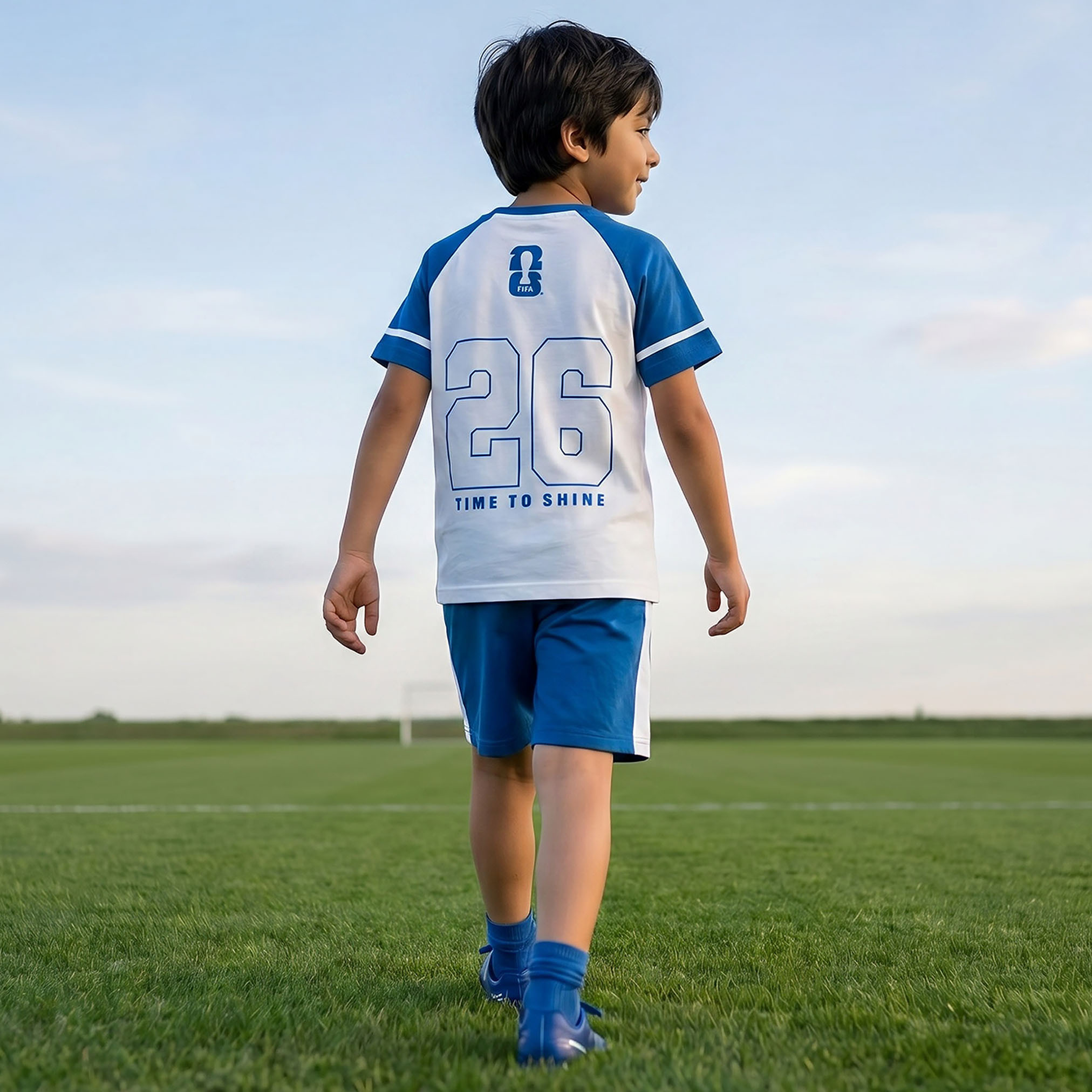 FIFA Cotton Crew Neck Short Sleeve Shorts Set with Varsity Print-boys-clothing-setsandcoords-image-3
