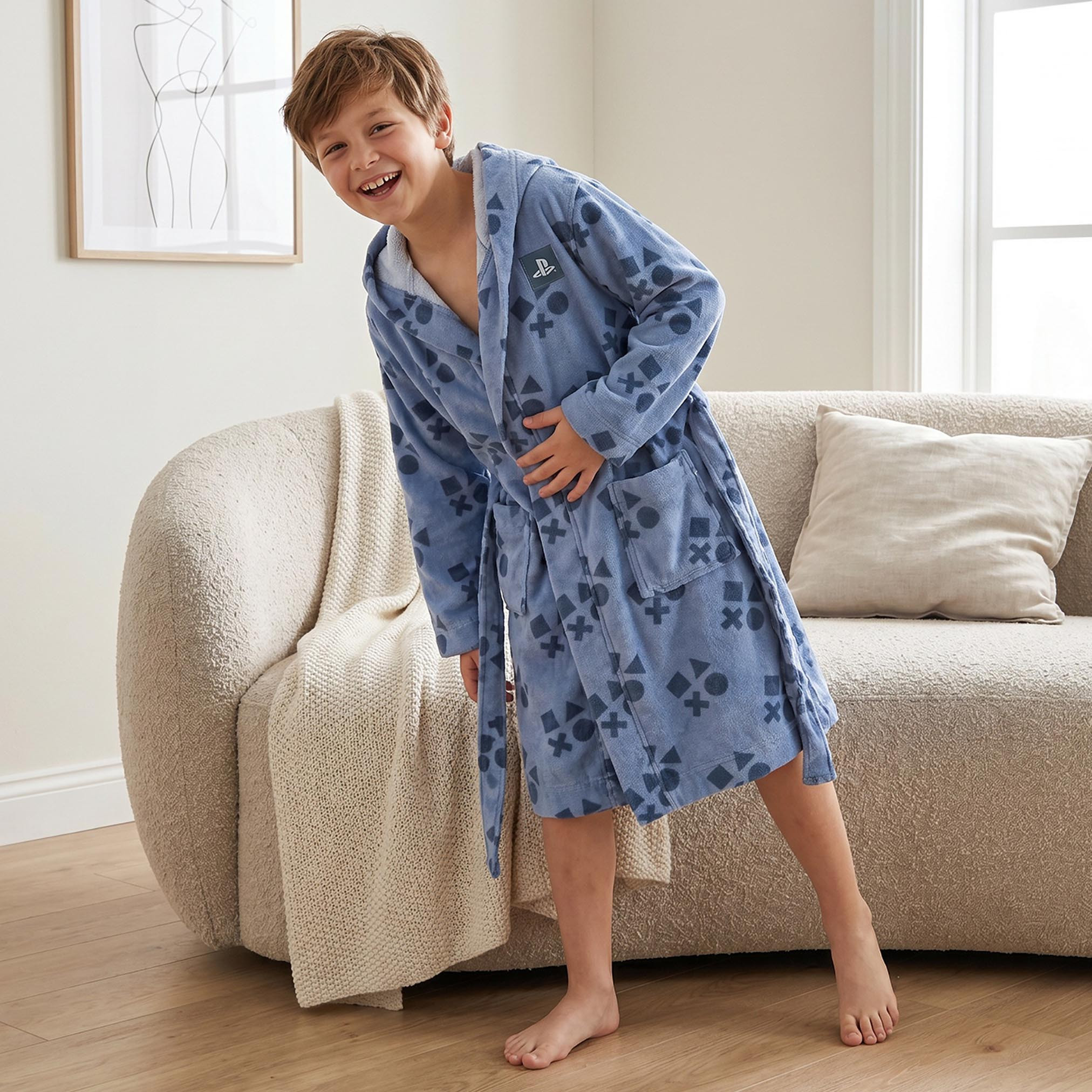 PlayStation Bathrobe with Tie-Up Belt-baby-bathandcare-towels-image-1
