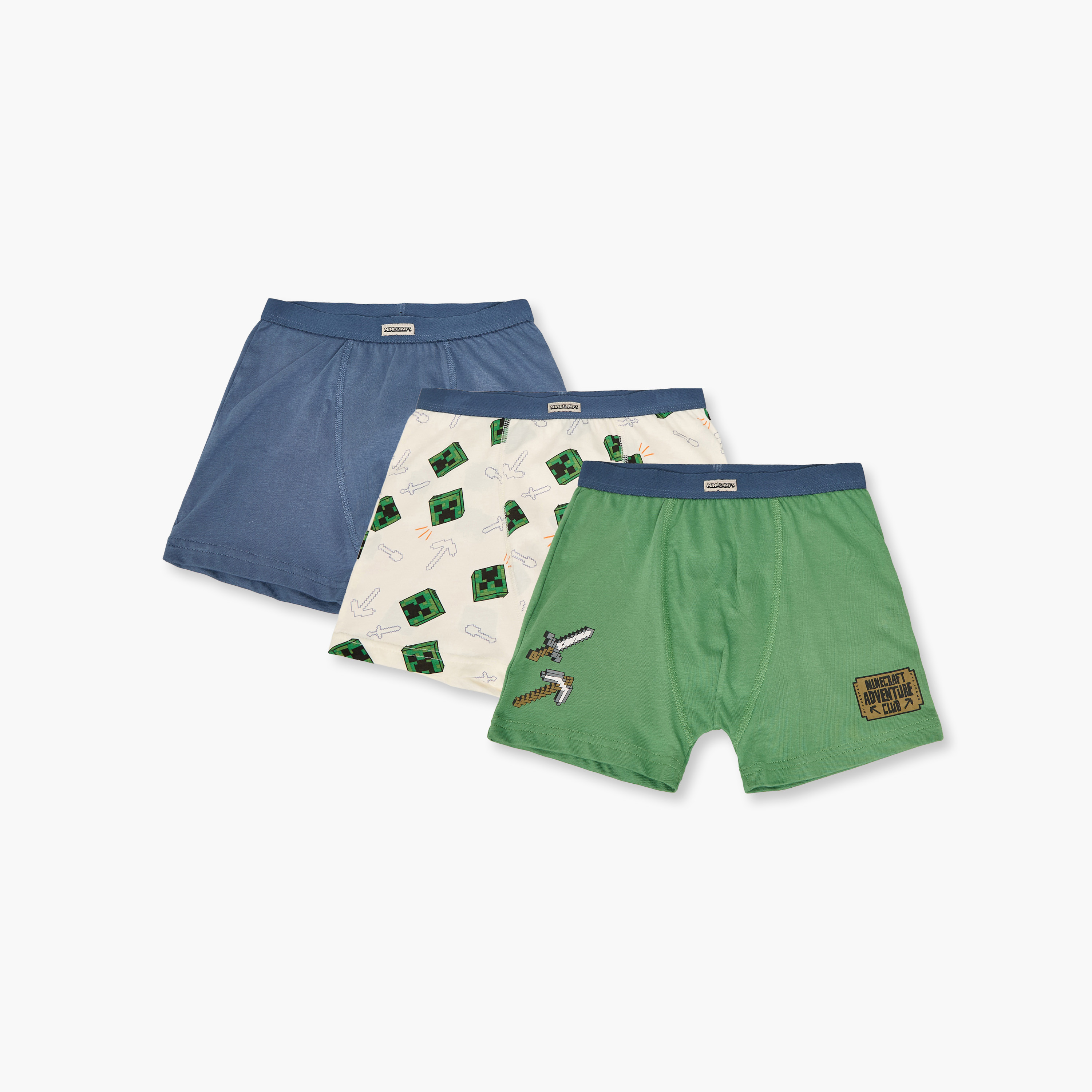 Pack of 3 Minecraft Boxer with Elastic Waistband-boys-clothing-innerwear-boxersandbriefs-image-1