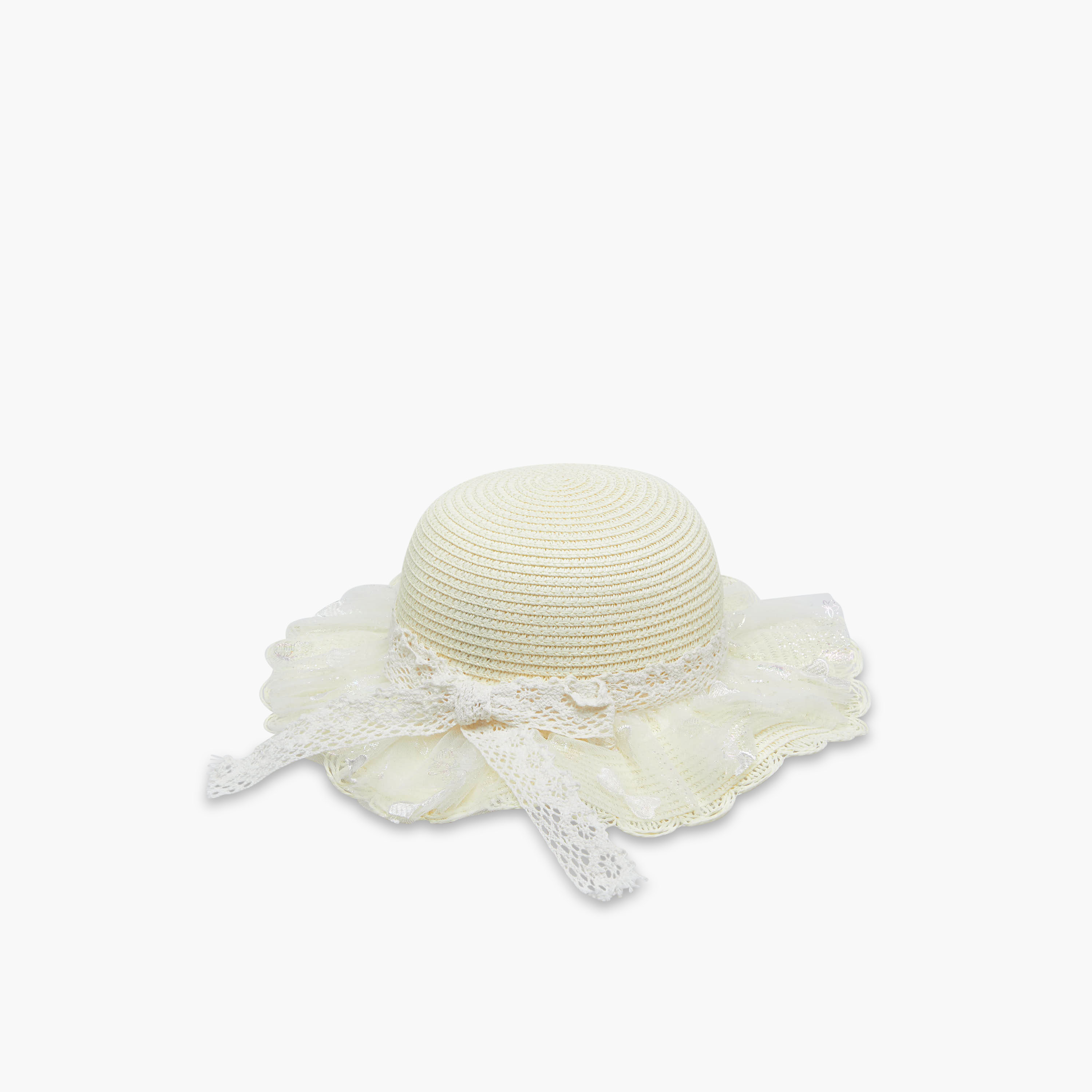 قبعة بحواف دانتيل من جونيورز-baby-girls-accessories-caps-image-5